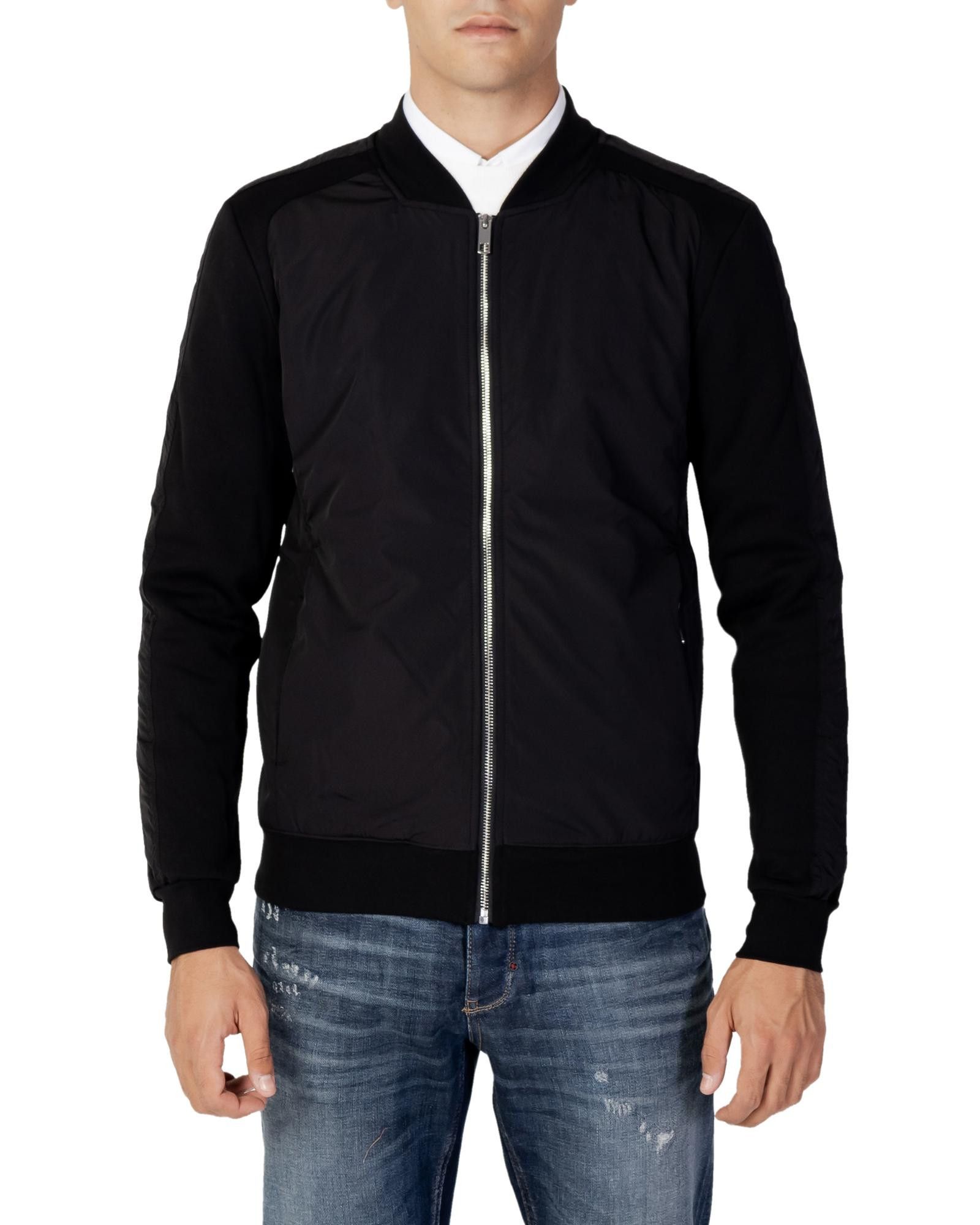 image of Antony Morato V-Neck Sweatshirt With Zip Fastening in Black, Men's (Size Large)