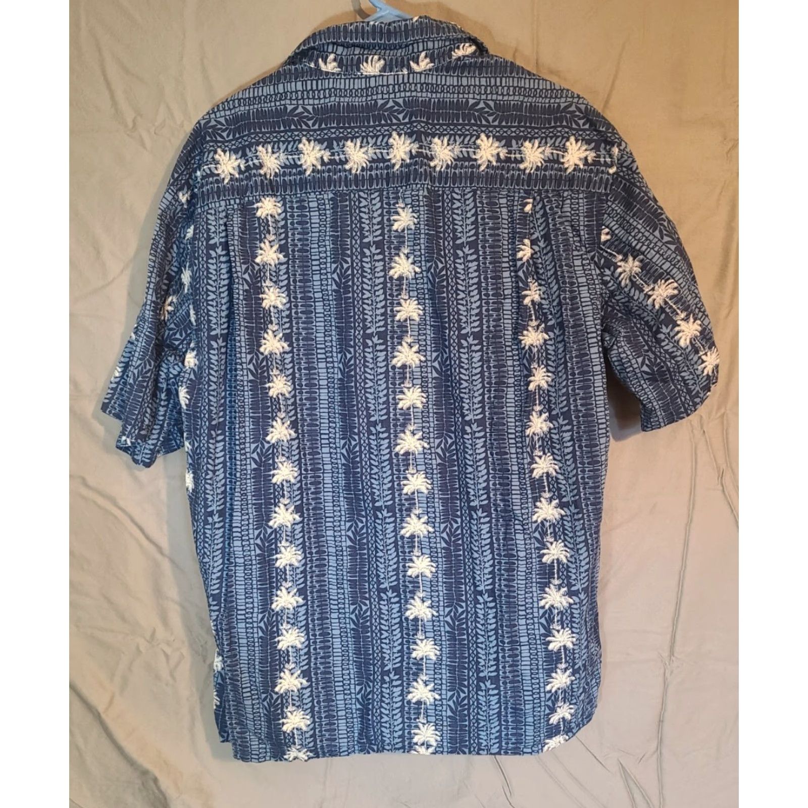 Vintage VINTAGE Pacific Legend USA Hawaiian Palm Tree SS Button Up Shirt Blue White Mens XL Size US XL / EU 56 / 4 - 2 Thumbnail
