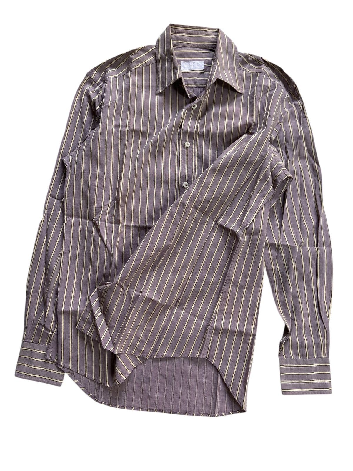 Prada PRADA VINTAGE STRIPED CASUAL BUTTON DOWN SHIRT Size US XL / EU 56 / 4 - 2 Thumbnail