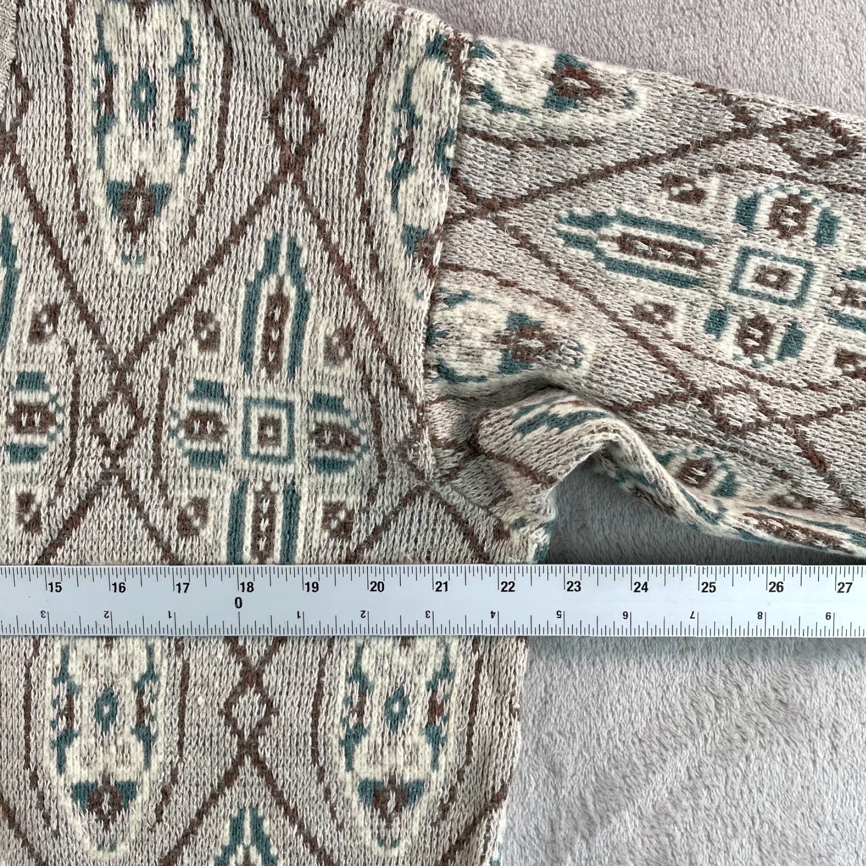 Polo Ralph Lauren VINTAGE Polo Ralph Lauren Sweater Men M V-Neck Aztec Navajo Linen Wool Silk Geometric Pullover Size US M / EU 48-50 / 2 - 6 Thumbnail