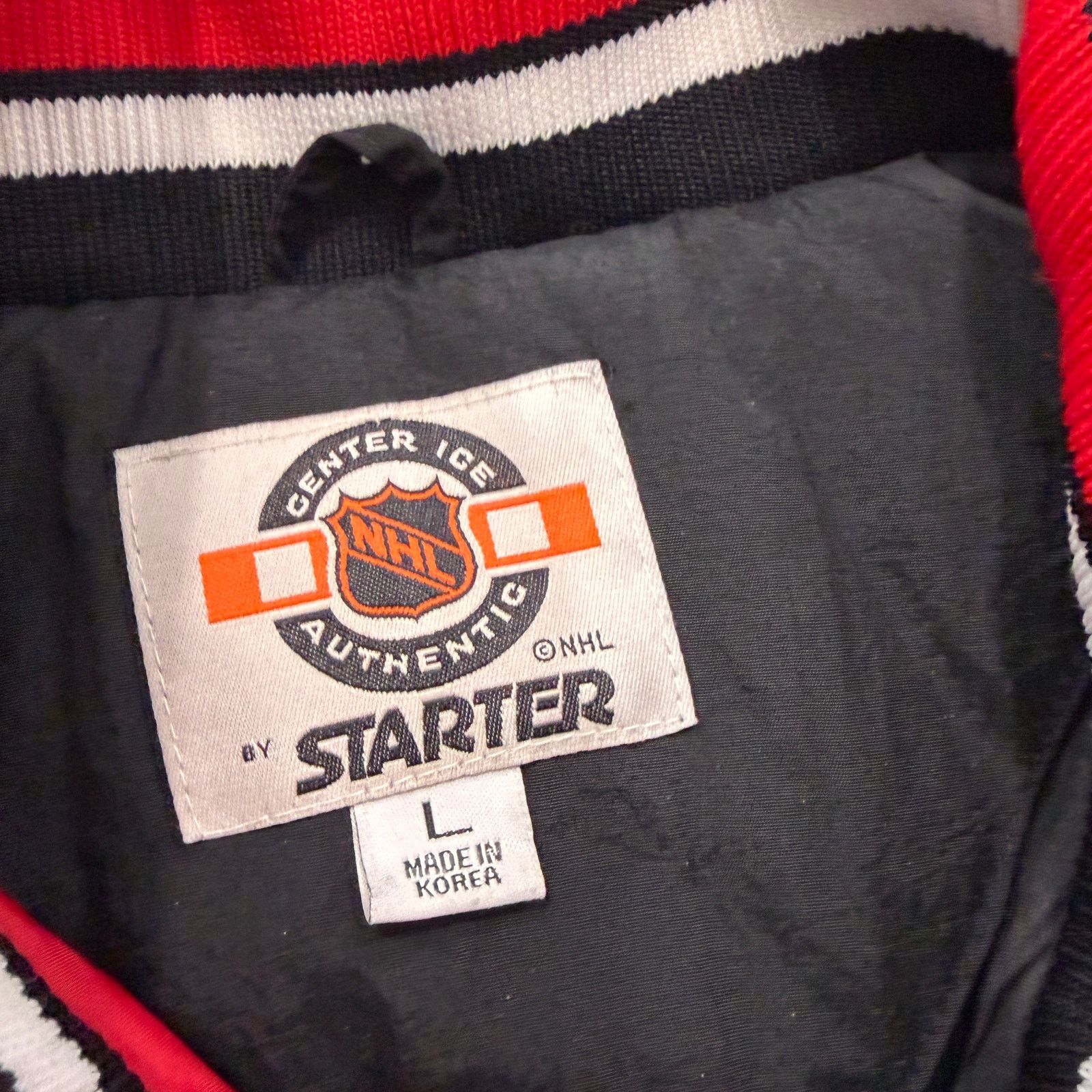 Vintage Vintage Detroit Red Wings Starter Jacket Men's Large Black Size US L / EU 52-54 / 3 - 5 Thumbnail