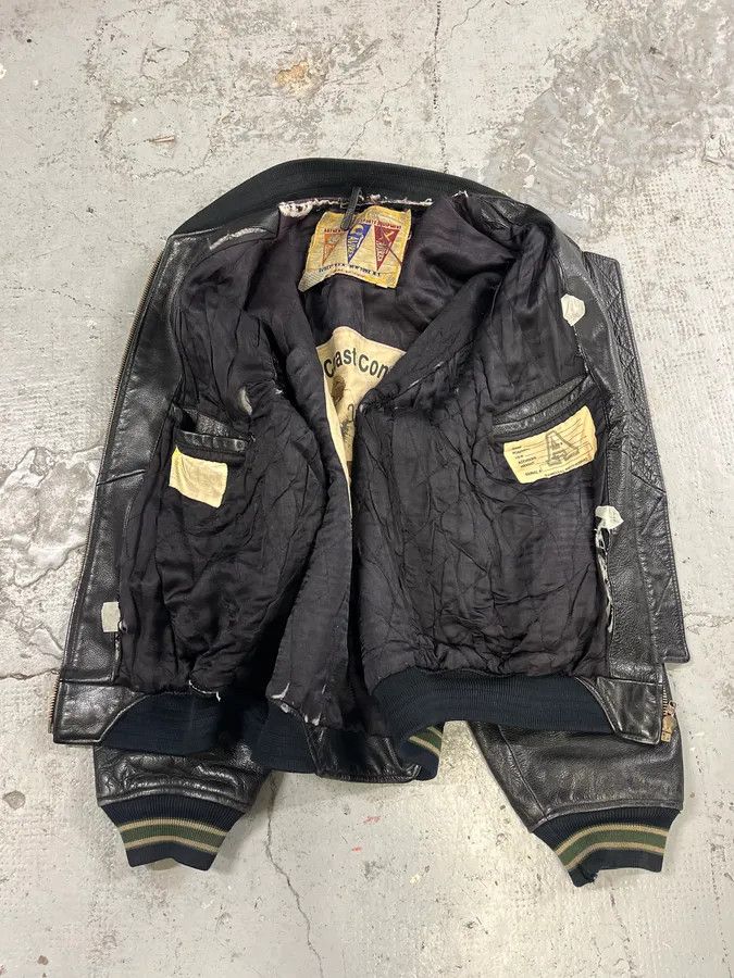 Avirex 1990s Avirex Black Leather Bomber Jacket Size US XL / EU 56 / 4 - 9 Thumbnail