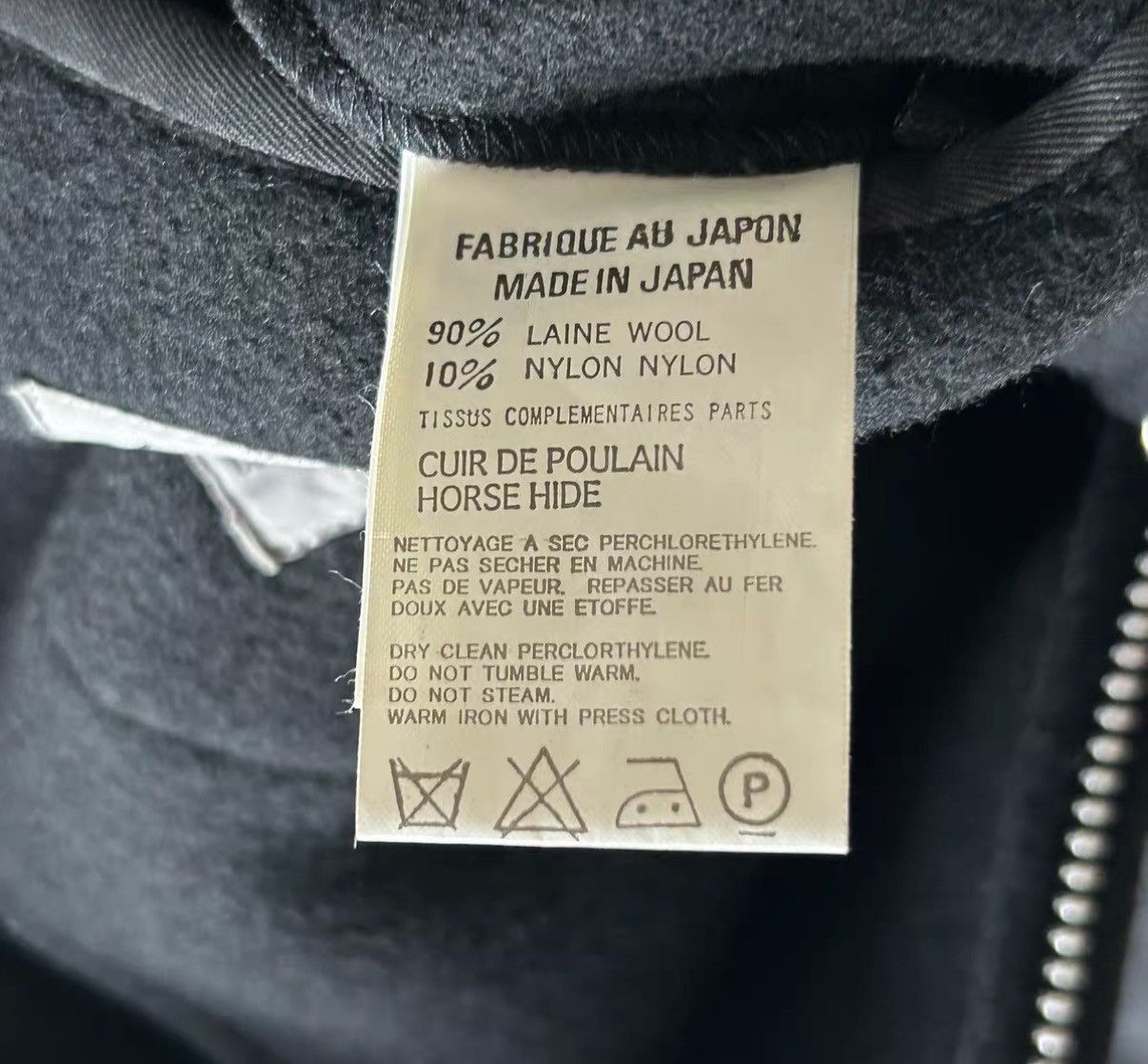 Yohji Yamamoto Yohji Yamamoto 04aw Back Zip Leather Collar Jacket K4 Size US L / EU 52-54 / 3 - 7 Thumbnail