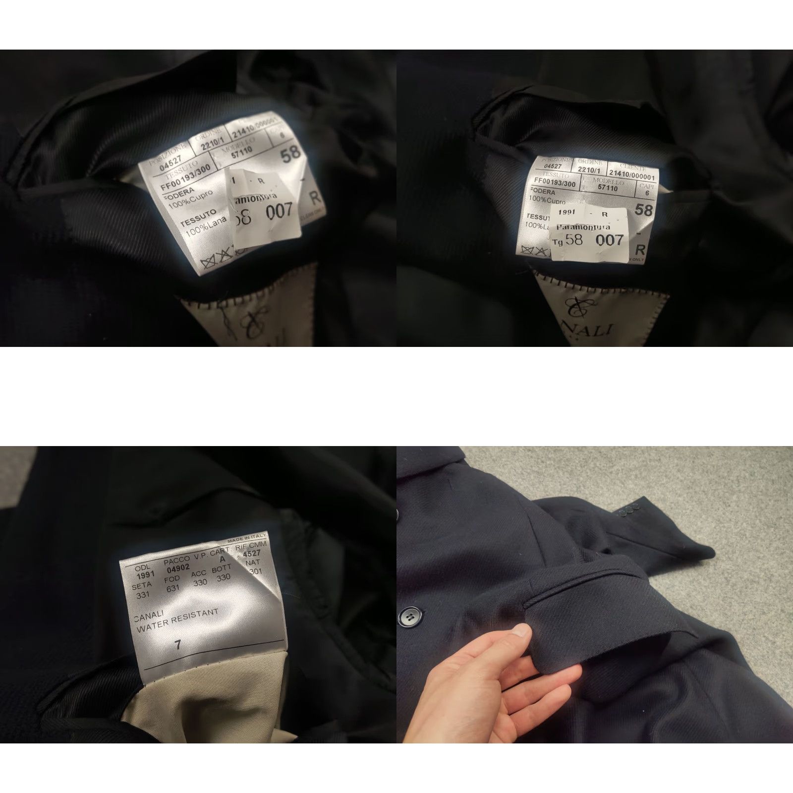 Canali Canali Italy Design 57110 Navy Wool Overcoat Mens XL Blue Wool Jacket Three Buttons Size US XL / EU 56 / 4 - 10 Thumbnail