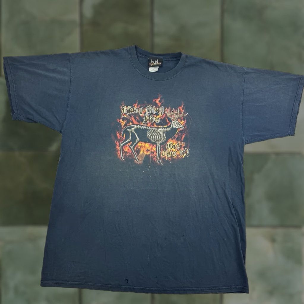 Vintage VINTAGE Bone Head Outfitters T-Shirt Men 2XL Black Nature Deer Skeleton Y2K Outdoor Mockup Size US XXL / EU 58 / 5 - 1 Thumbnail