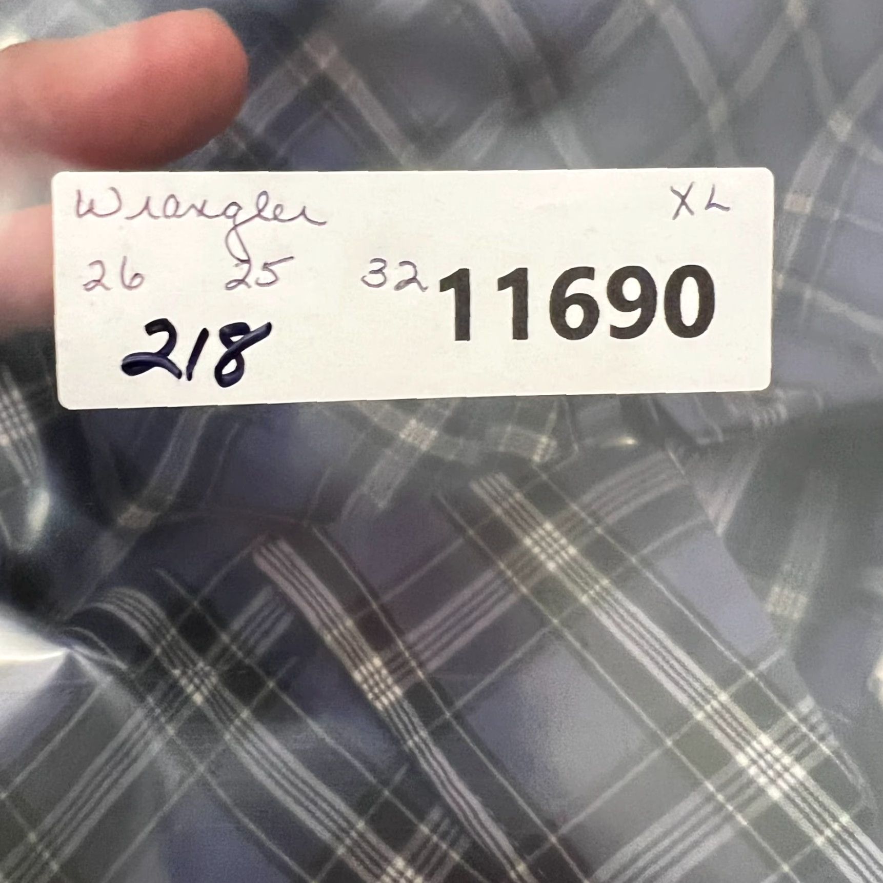 Wrangler Wrangler Shirt Plaid Blue XL Men Long Sleeve Button-Up Casual Western Size US XL / EU 56 / 4 - 7 Thumbnail
