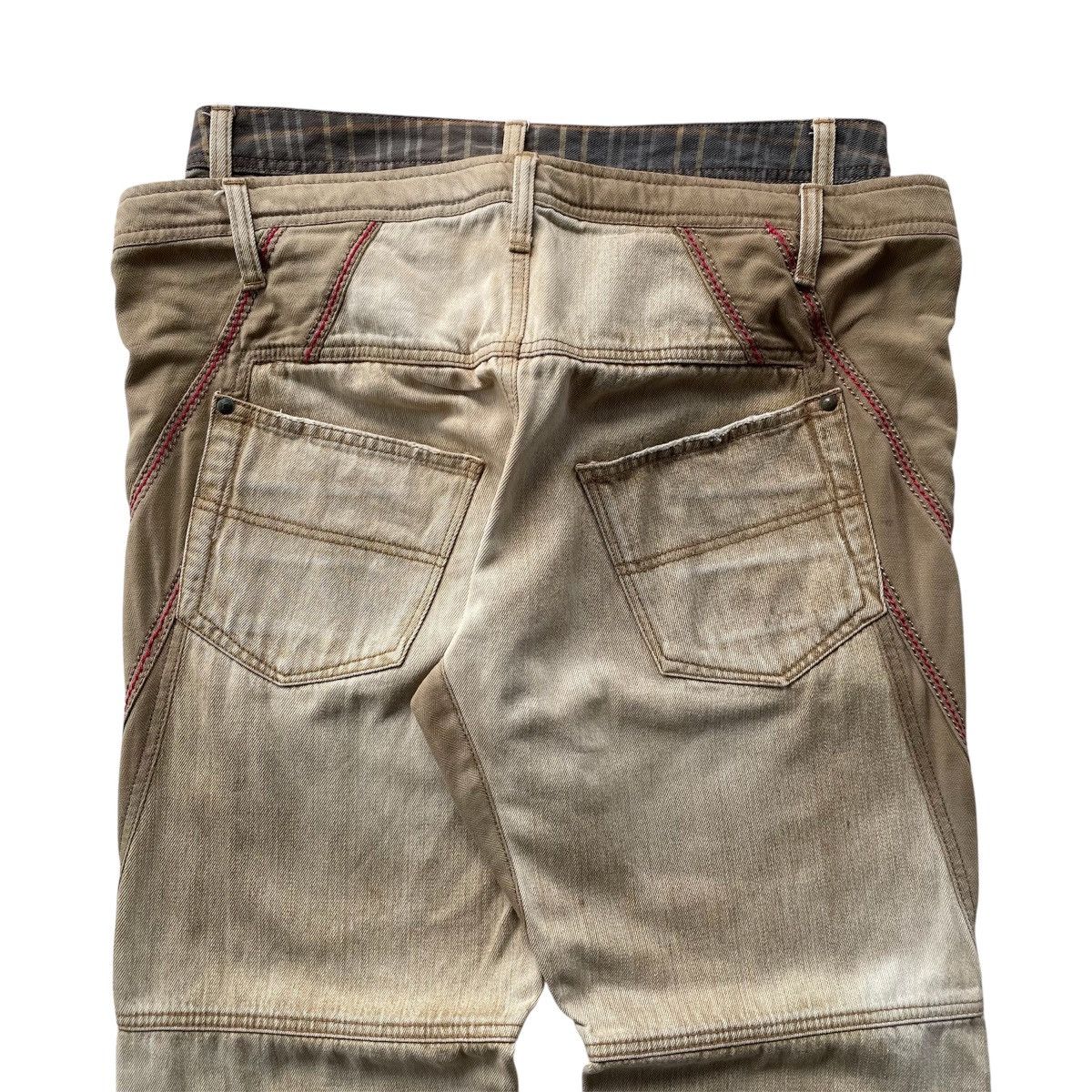 Who Decides War 2000s Marithe Francois Girbaud - Double Waist Beige Washed Size US 32 / EU 48 - 7 Thumbnail