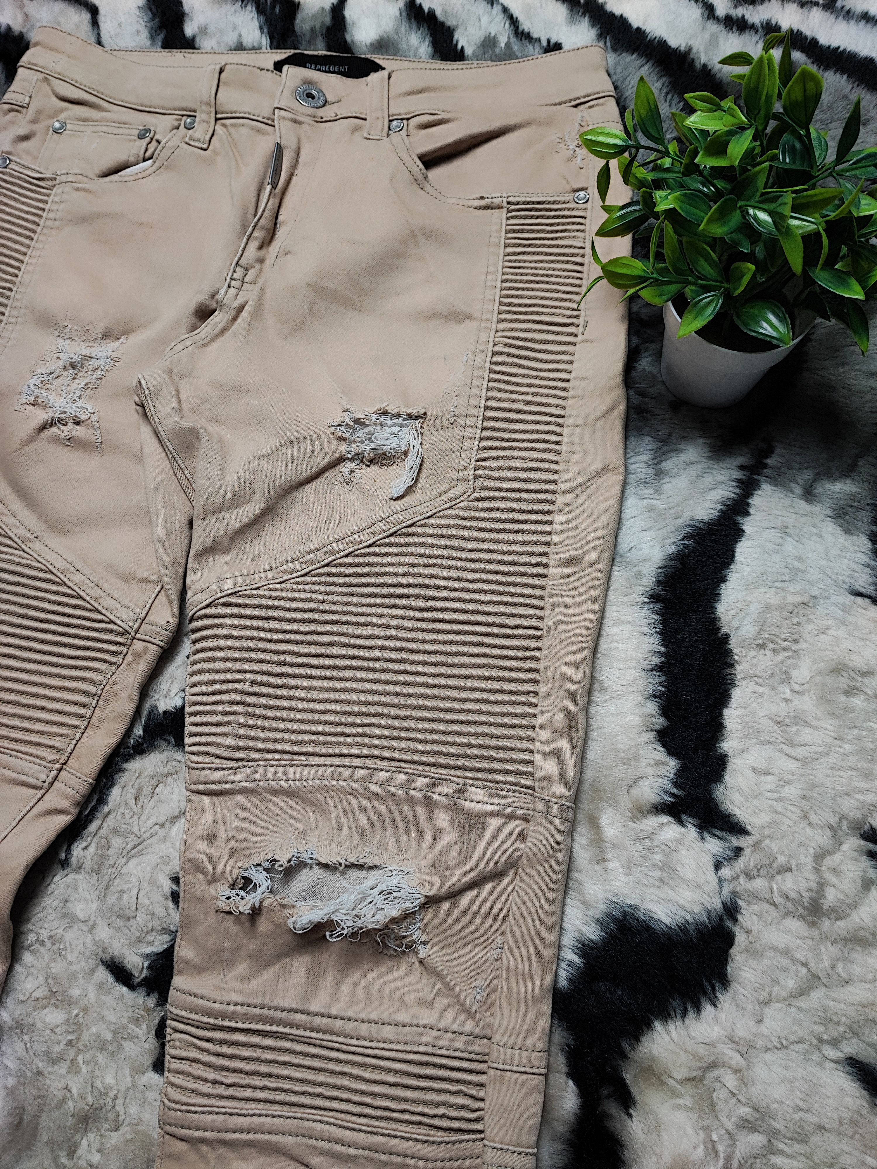 Represent Clo. Represent Brown Cotton Stretch Size US 30 / EU 46 - 10 Thumbnail
