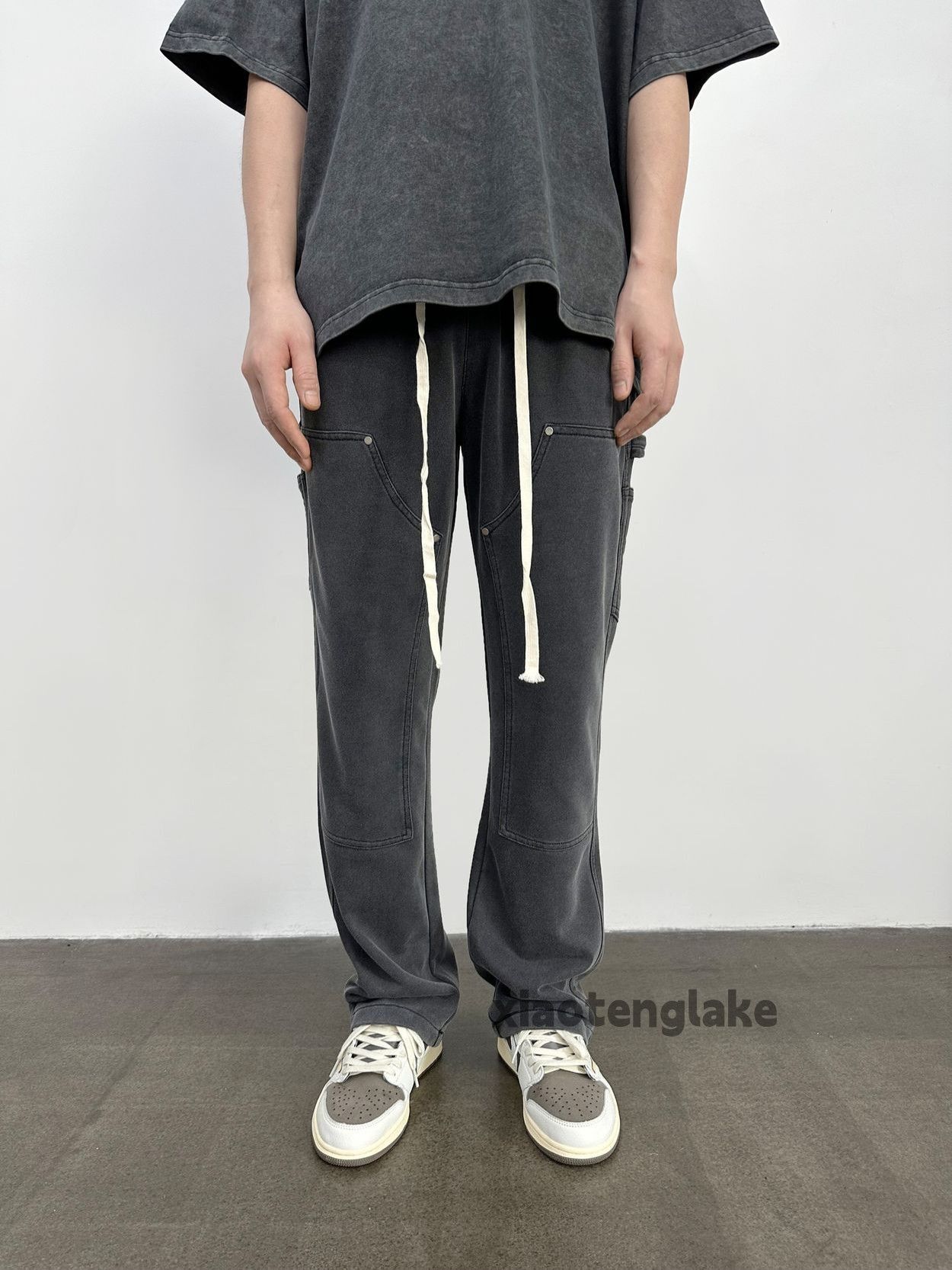 Jean × Vintage Unisex washed faded cleanfit yuppie cargo flared pants Size US 34 / EU 50 - 2 Thumbnail