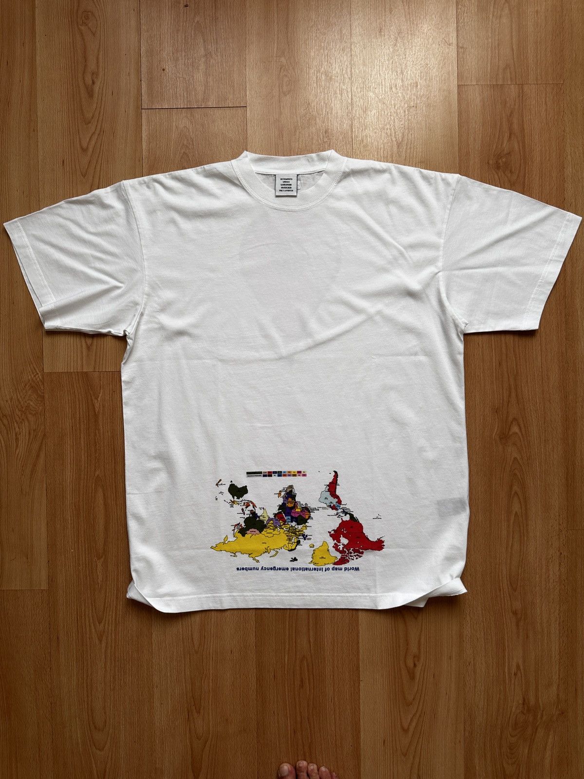 Vetements Vetements AW20 “World Emergency Numbers” T-Shirt Size US S / EU 44-46 / 1 - 4 Thumbnail