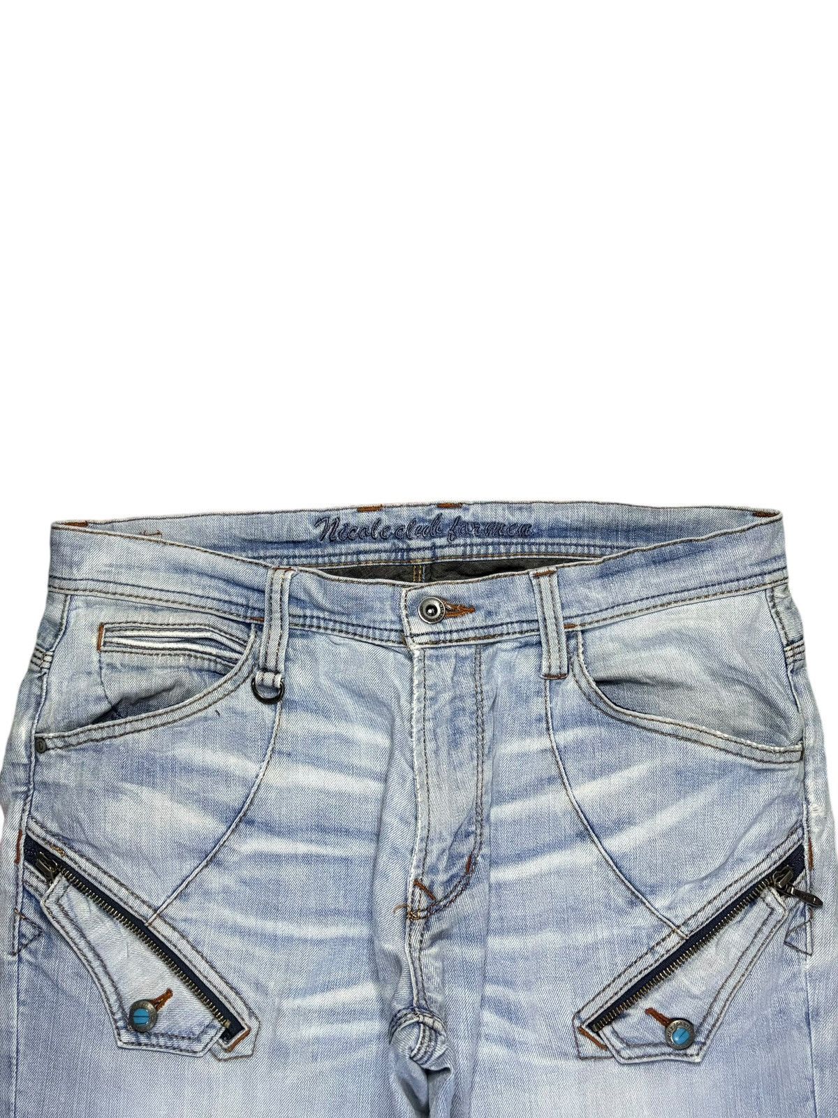 Japanese Brand × Nicole Club Vintage Nicole Club Light Wash Tactical Style Baggy Jeans Size US 35 - 4 Thumbnail