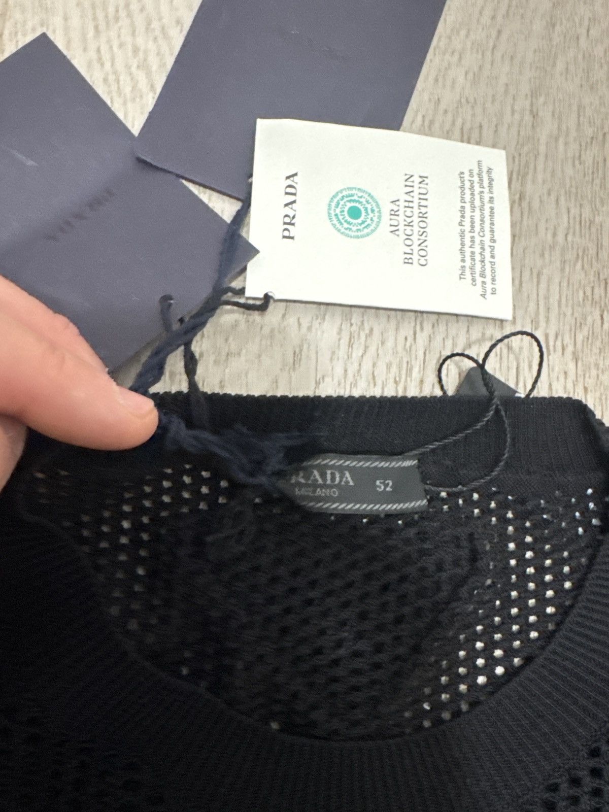 Prada Prada mesh t shirt Size US L / EU 52-54 / 3 - 8 Thumbnail