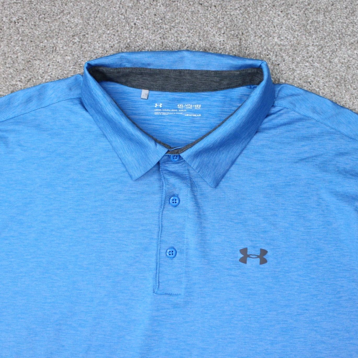 Under Armour Under Armour Polo Shirt Men 4XL Blue Short Sleeve Golf Stretch Polyester S/S Polo Size US XXL / EU 58 / 5 - 5 Thumbnail