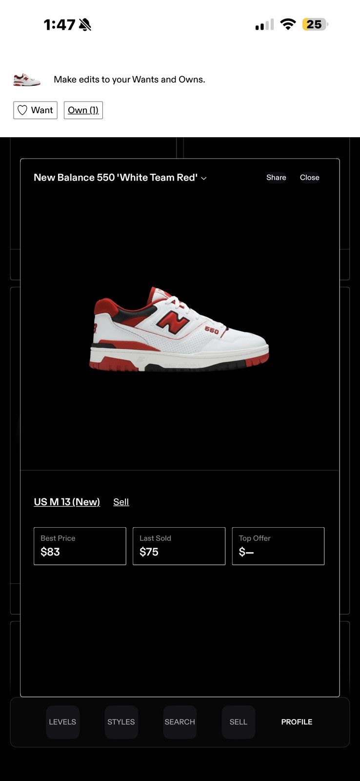 New Balance New balance 550 white team red Size US 13 / EU 46 - 7 Thumbnail