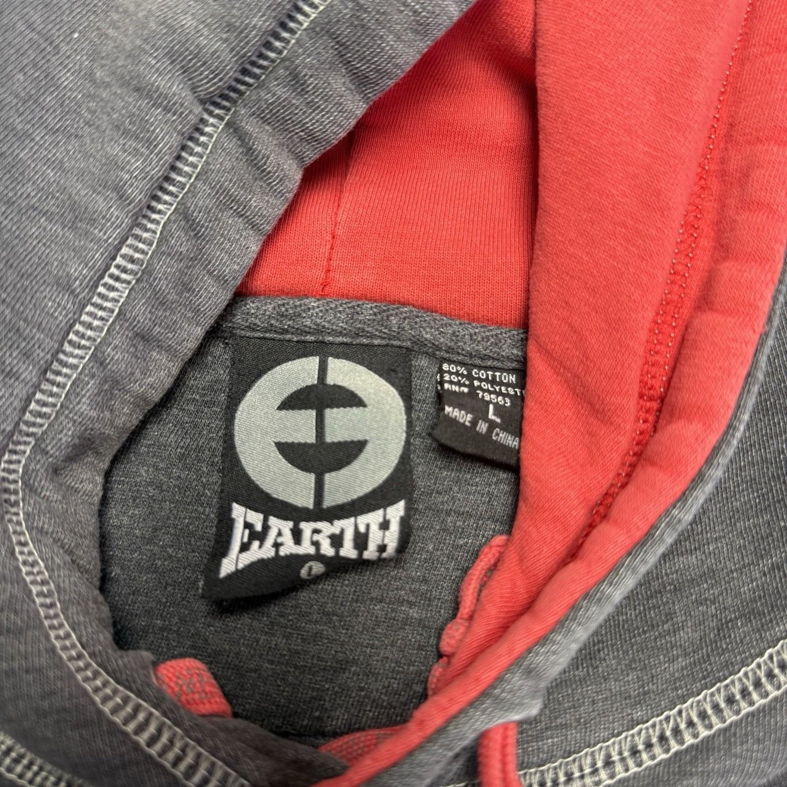 Vintage Vintage Planet Earth Hoodie Mens Large Gray 90s Y2K Baggy Size US L / EU 52-54 / 3 - 6 Thumbnail