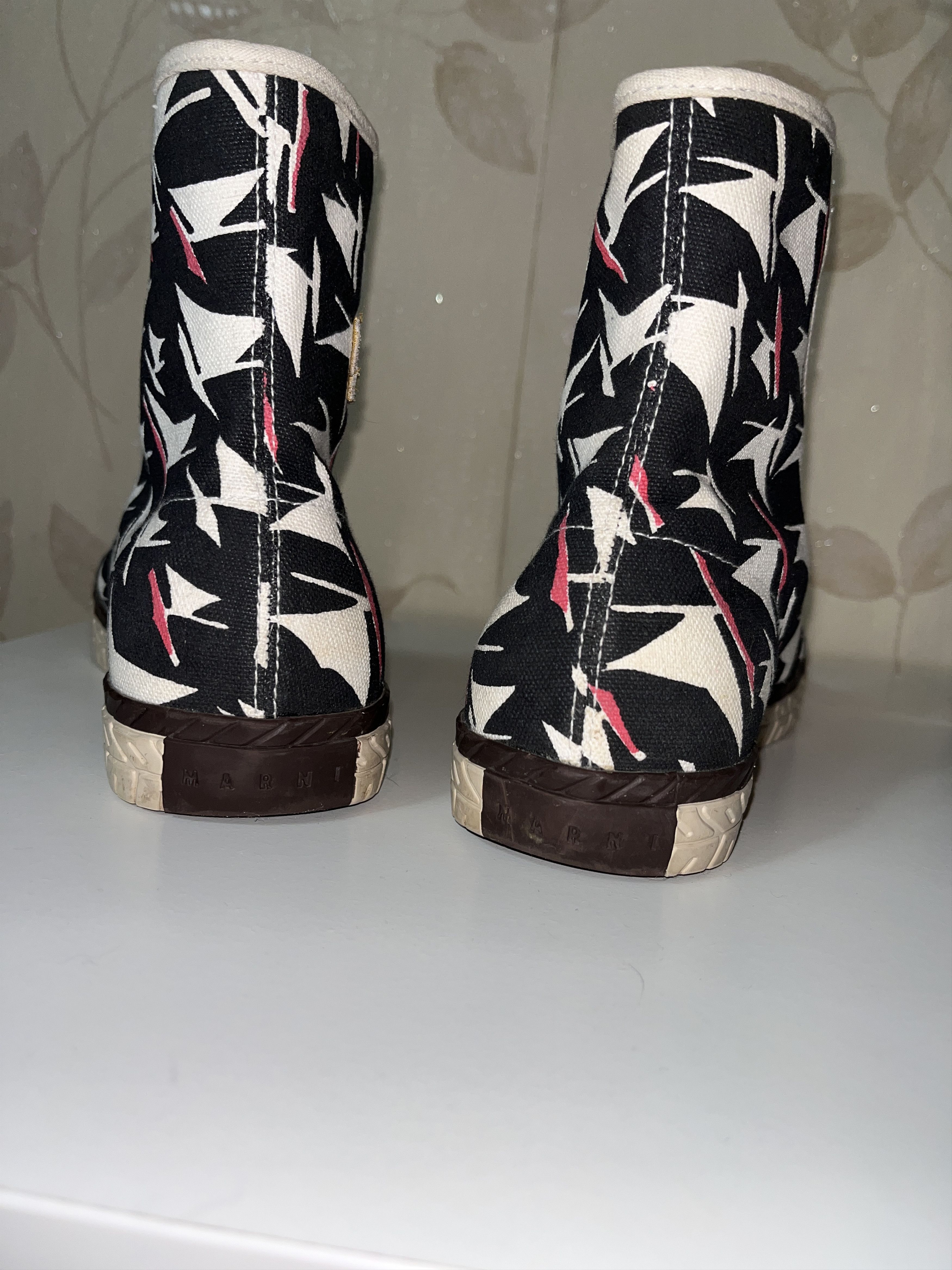 Marni Marni Canvas Multicolor High-Top Sneakers Trainers 42 EU Size US 9 / EU 42 - 6 Thumbnail