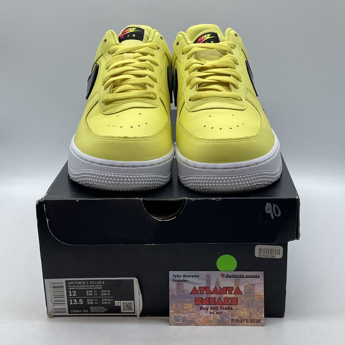 Nike Air Force 1 low yellow pulse Size US 12 / EU 45 - 2 Thumbnail