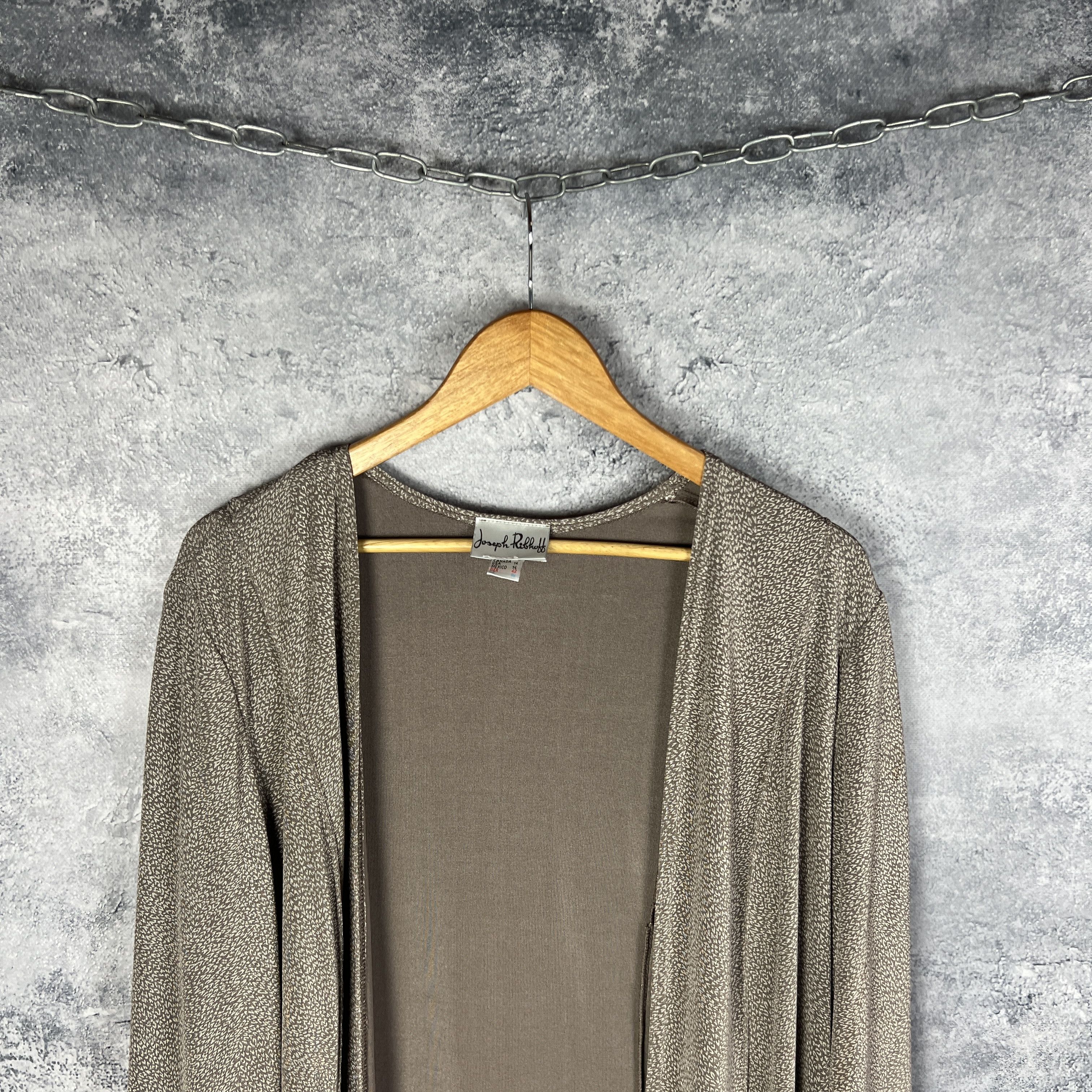 Joseph Ribkoff × Vintage Joseph Ribkoff Long Cardigan Women's Size 14 Beige Size XL / US 12-14 / IT 48-50 - 2 Thumbnail