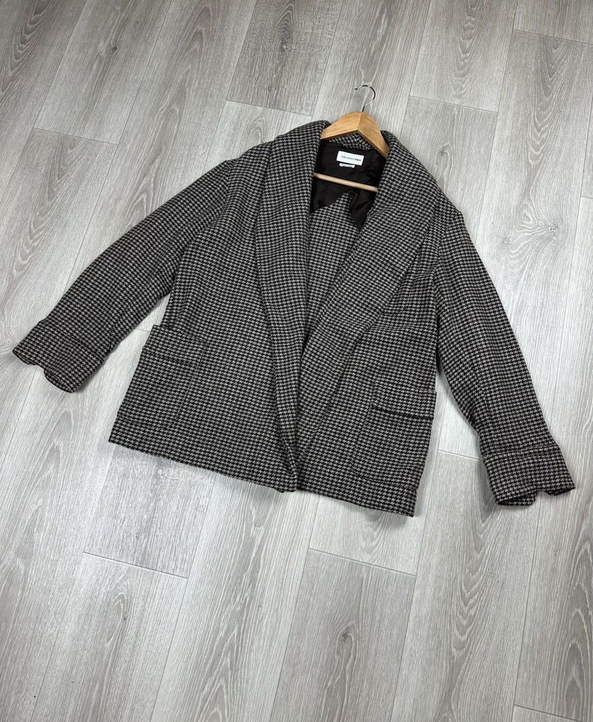 Isabel Marant Etoile Isabel Marant Etoile Beige Brown Houndstooth Wool Blazer Size XS / US 0-2 / IT 36-38 - 4 Thumbnail