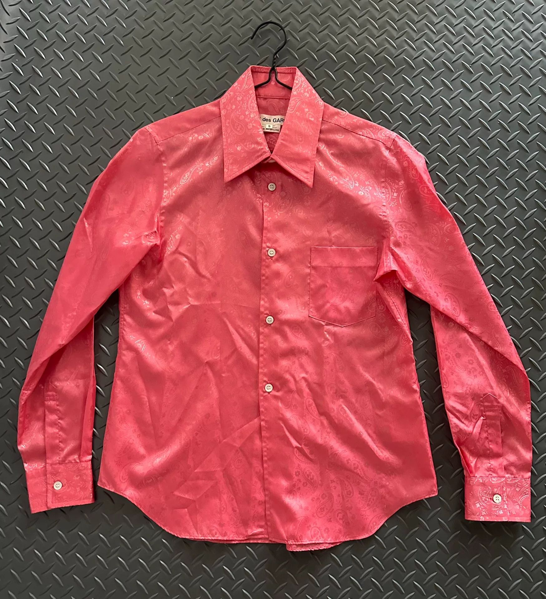 Comme Des Garçons Pink Paisley Shirt