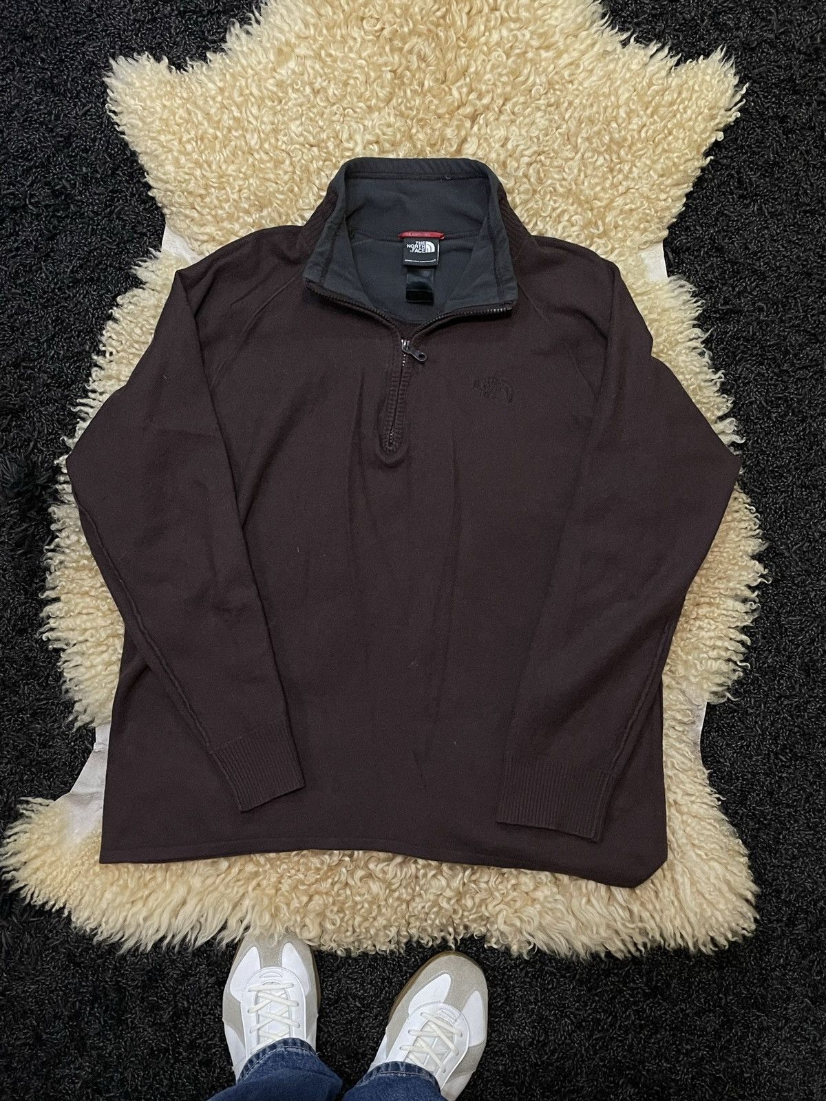 The North Face Vintage The North Face Brown Y2K Zip Knit Fleece Sweater Size US L / EU 52-54 / 3 - 2 Thumbnail