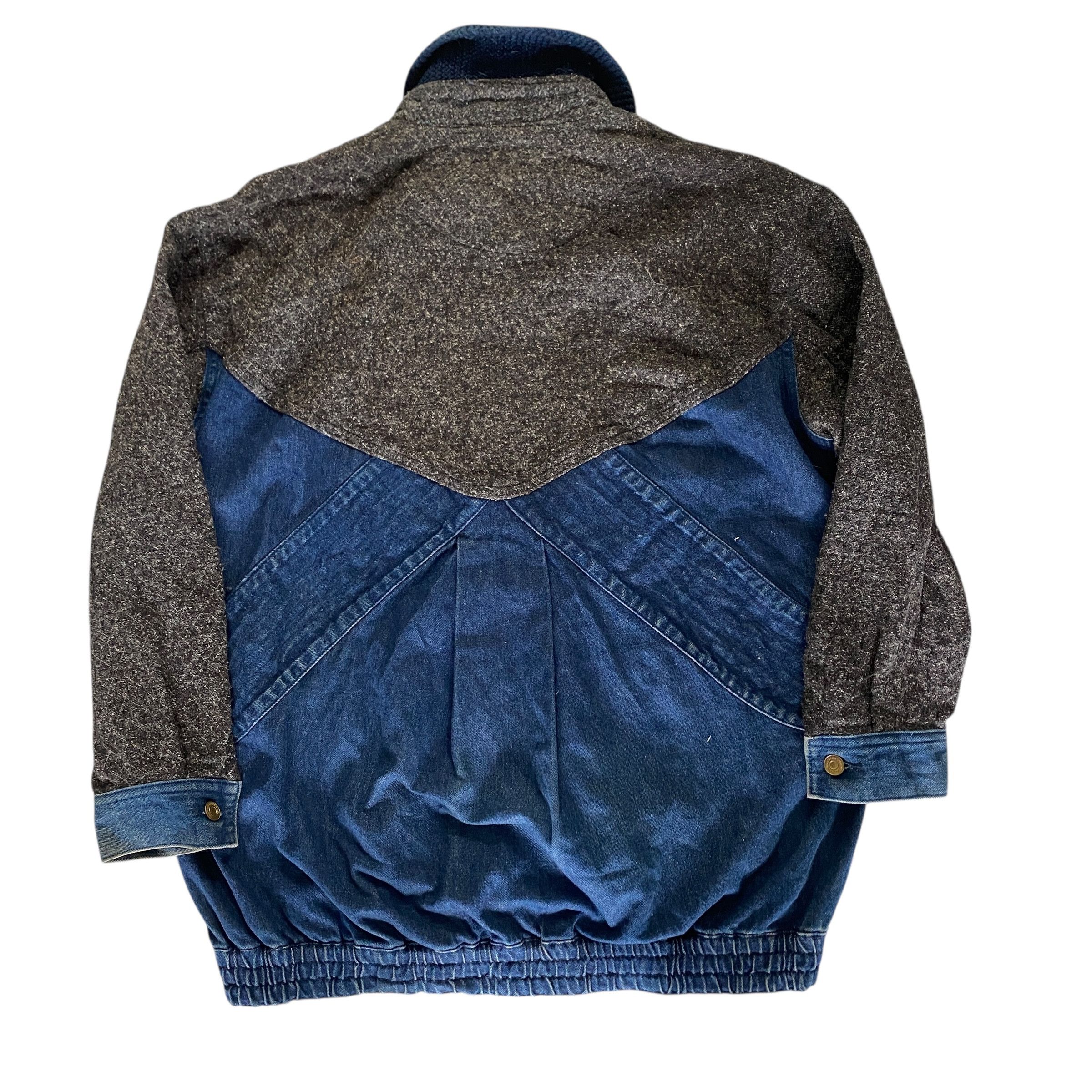 Issey Miyake × mercibeaucoup Vintage Mercibeaucoup Denim Bomber Hybrid Jacket Size US S / EU 44-46 / 1 - 4 Thumbnail