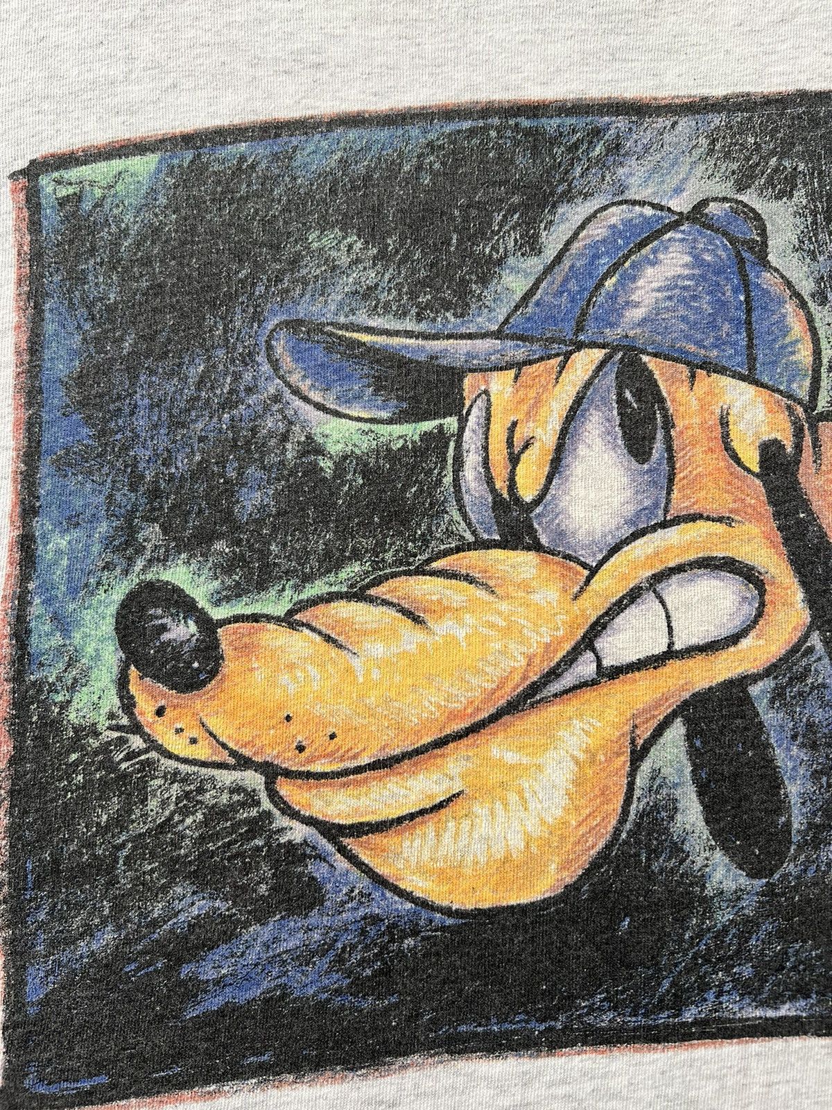 Disney Vintage 90s Disney Pluto Dog Cartoon Gray T-shirt Size US XL / EU 56 / 4 - 4 Thumbnail