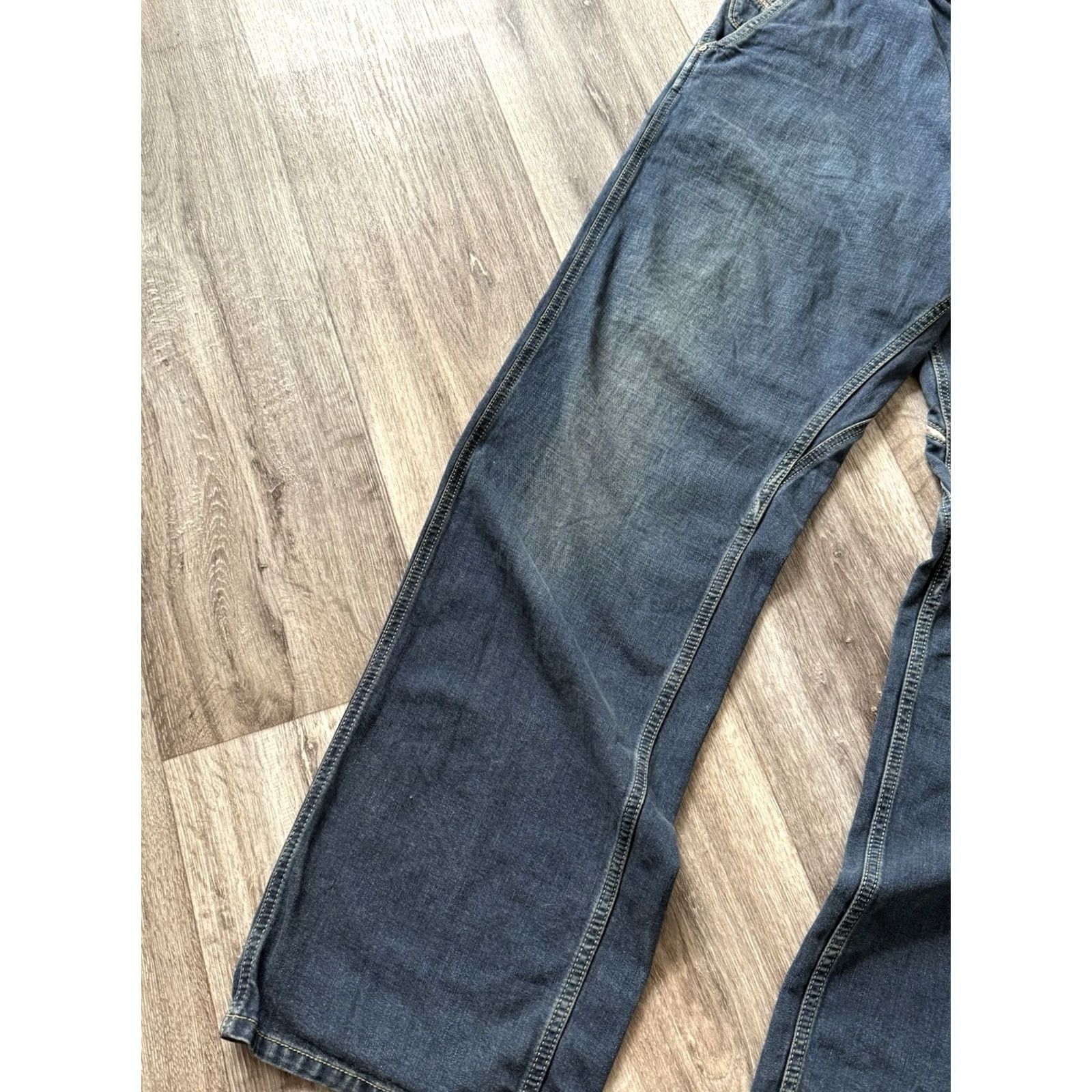 Diesel Diesel Pheyo Jeans Men’s W38 L34 Distressed Denim Navy Straight Vintage 90s City Logo Jeans Mens Size US 38 / EU 54 - 4 Thumbnail