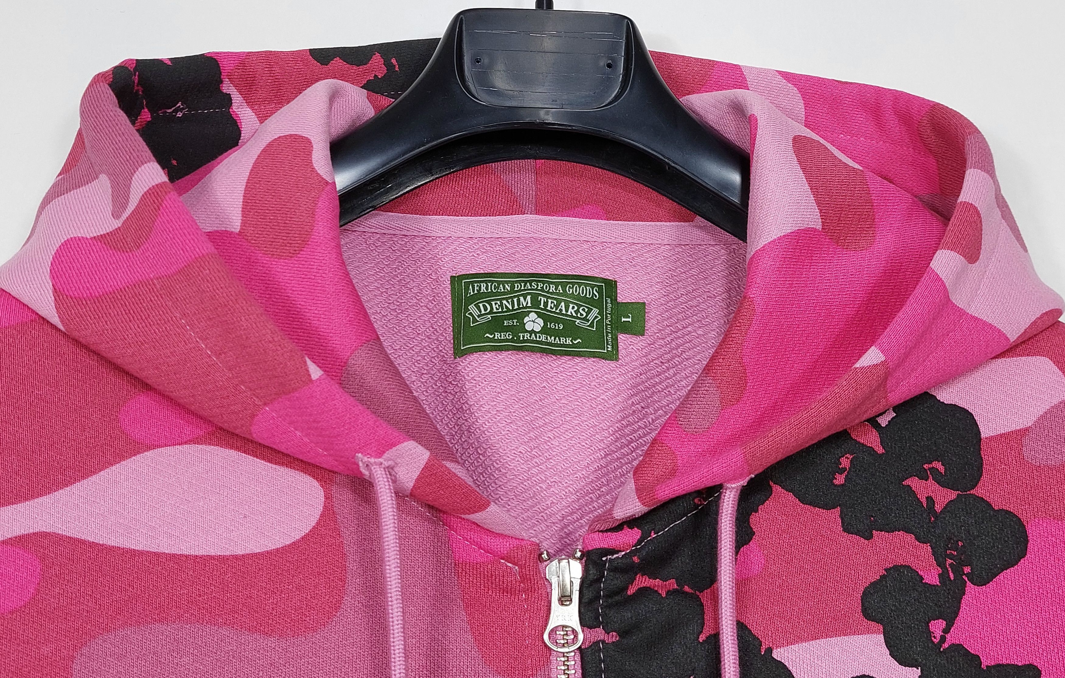 DENIM TEARS cotton wreath zip hoodie - camou pink L Size US L / EU 52-54 / 3 - 2 Thumbnail