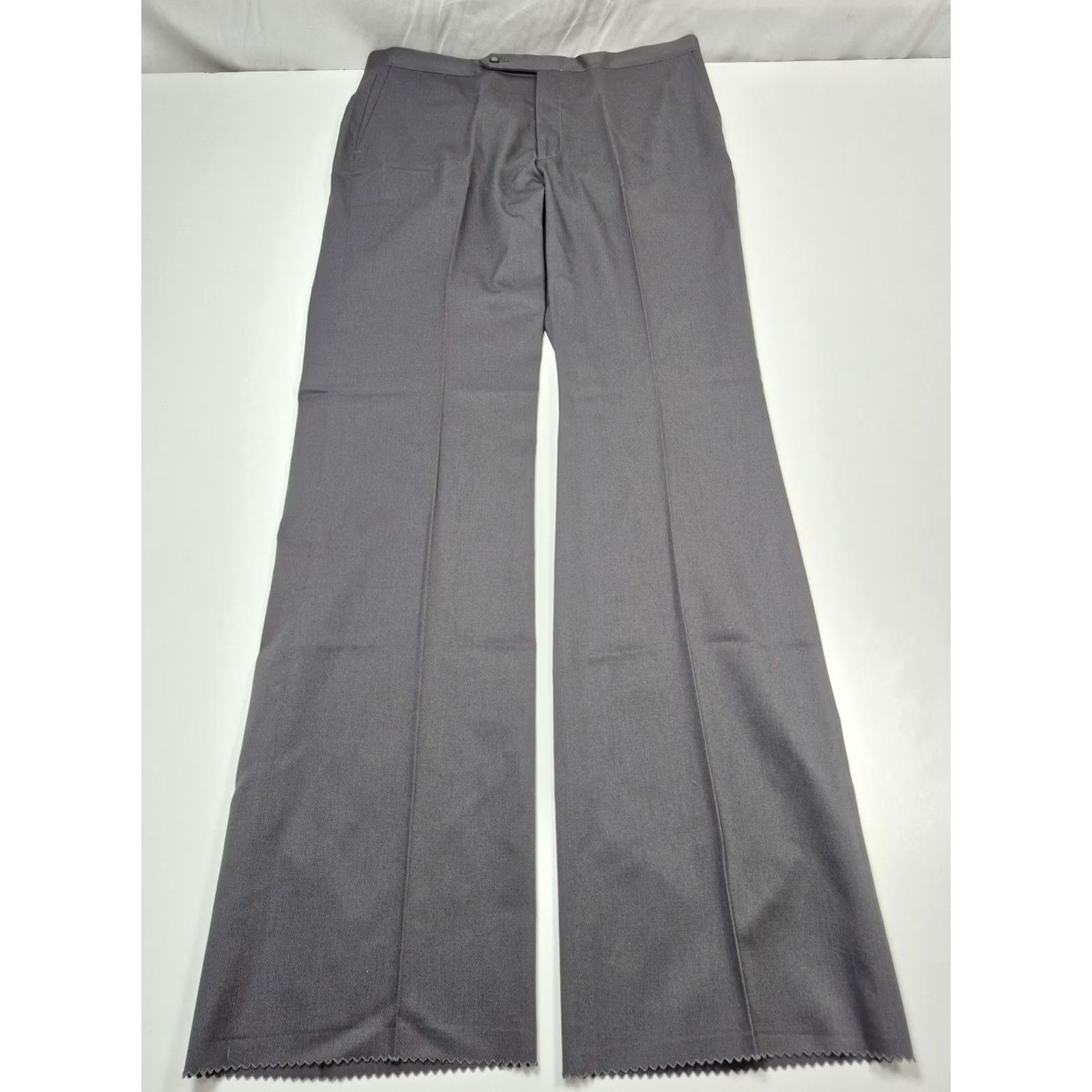Vintage VINTAGE Sansabelt Sport Dress Pants Mens 38x36 Gray Polyester Flat Front Unhemmed VTG Size US 38 / EU 54 - 2 Thumbnail