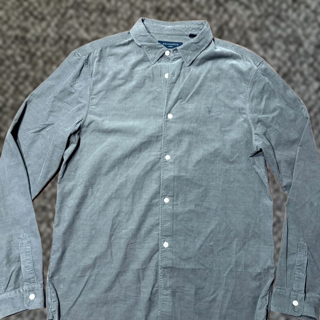 Allsaints ALLSAINTS Shirt Mens L Corduroy Organic Cotton Button Long Sleeve GG13 Size US L / EU 52-54 / 3 - 1 Thumbnail