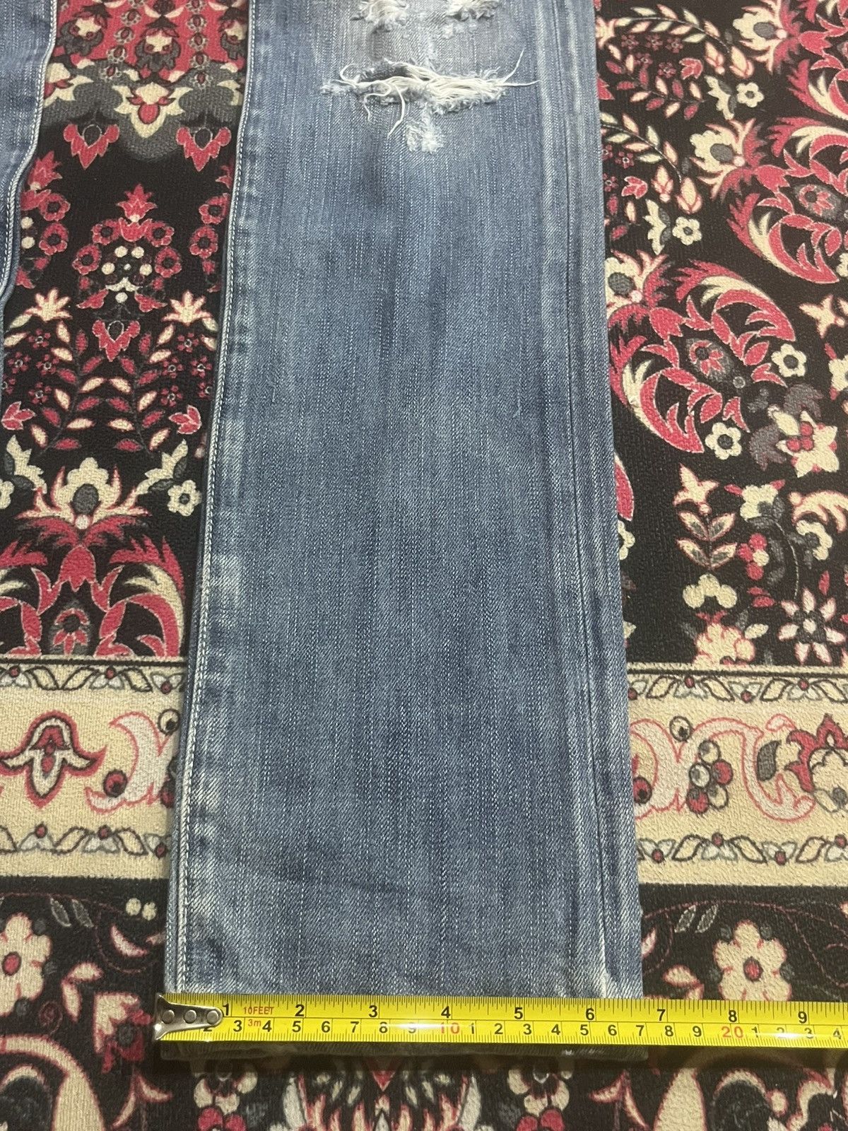 BUFFALO BOBS Japanese Brand Buffalo Bobs Trashed Ripped Skinny Fit Jeans Size US 32 / EU 48 - 13 Thumbnail