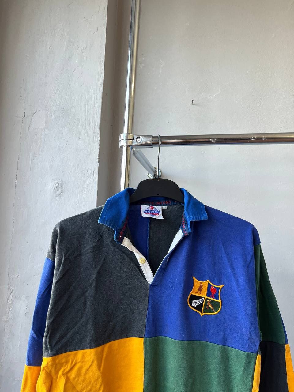 Vintage 1980 REST OF THE WORLD COTTON TRADERS RUGBY SHIRT JERSEY M Size US M / EU 48-50 / 2 - 3 Thumbnail