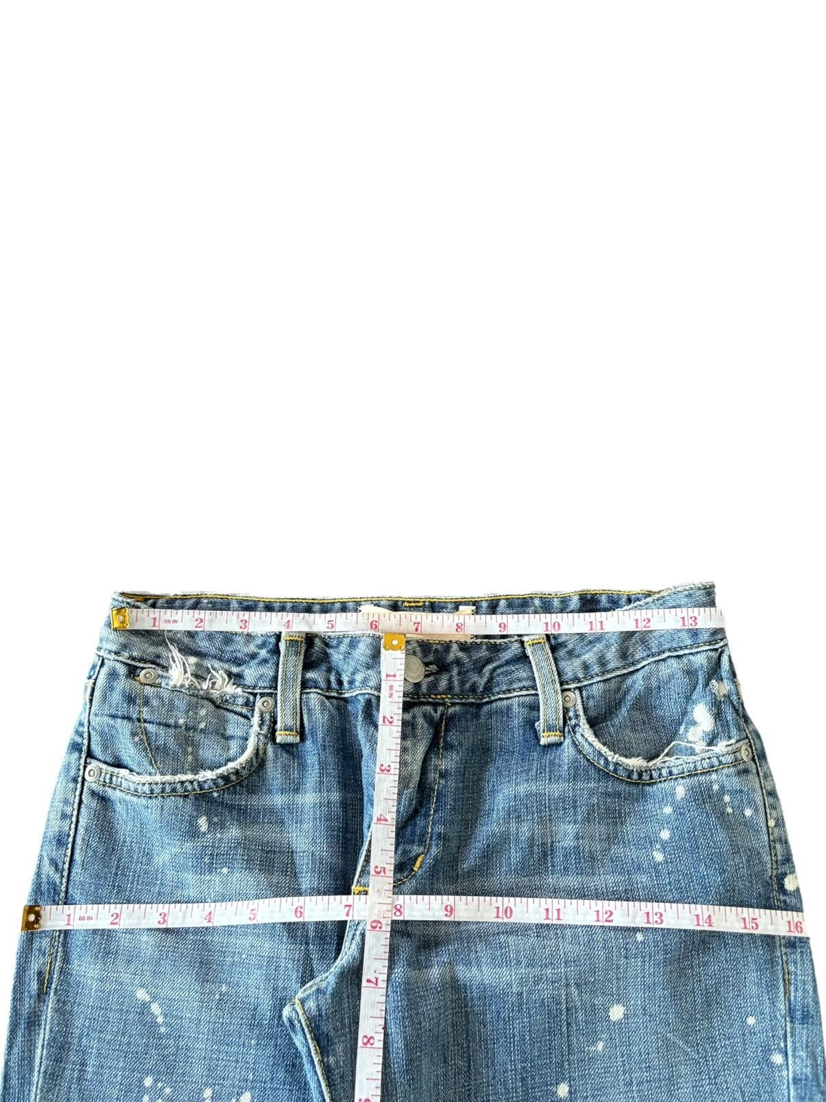 Paper Denim & Cloth Vintage Paper Denim Cloth Painted Distress Flare Jeans Size 27" / US 4 / IT 40 - 6 Thumbnail