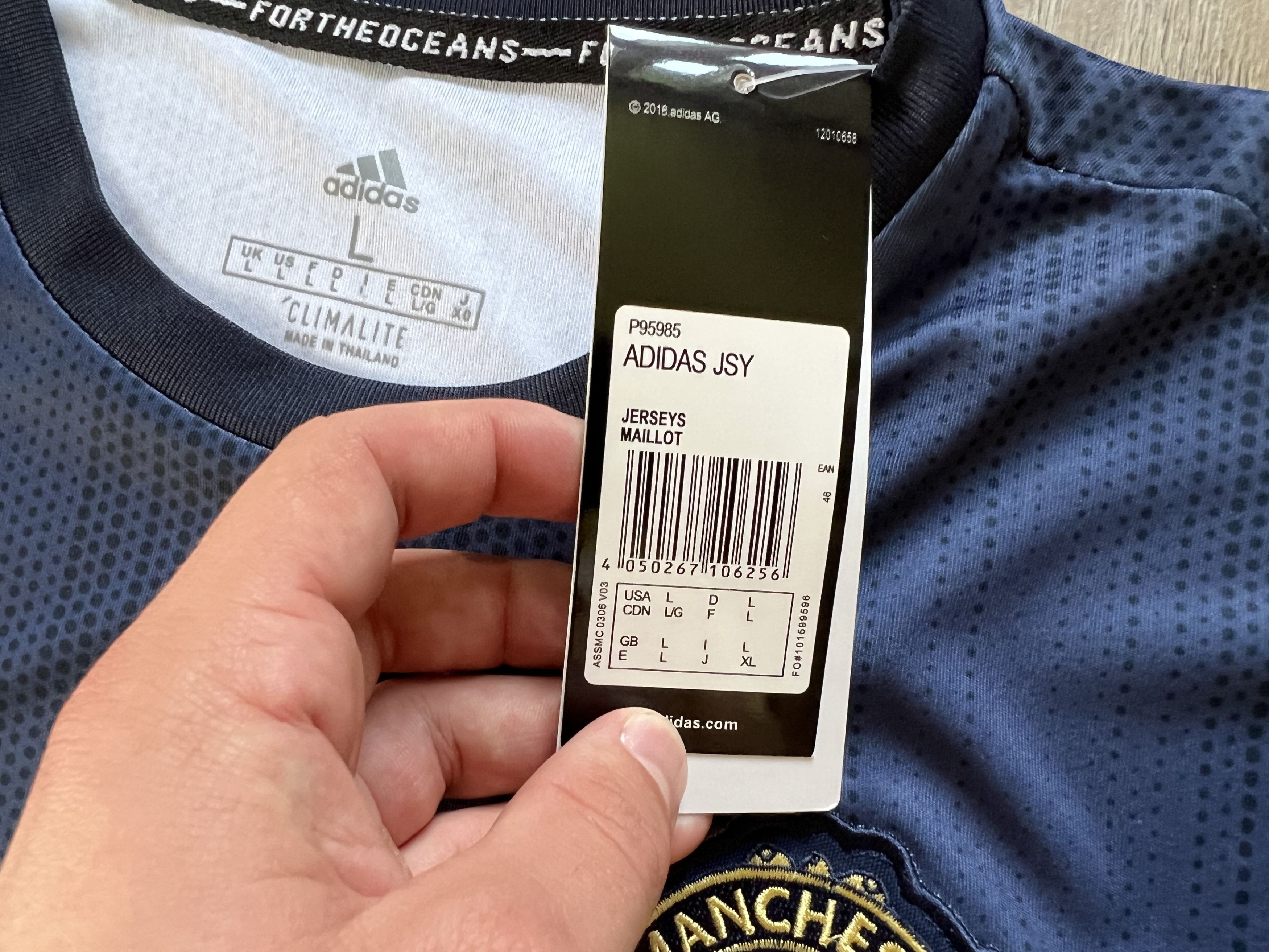 Adidas Adidas Manchester United Third Shirt 2018-2019 Size US L / EU 52-54 / 3 - 9 Thumbnail