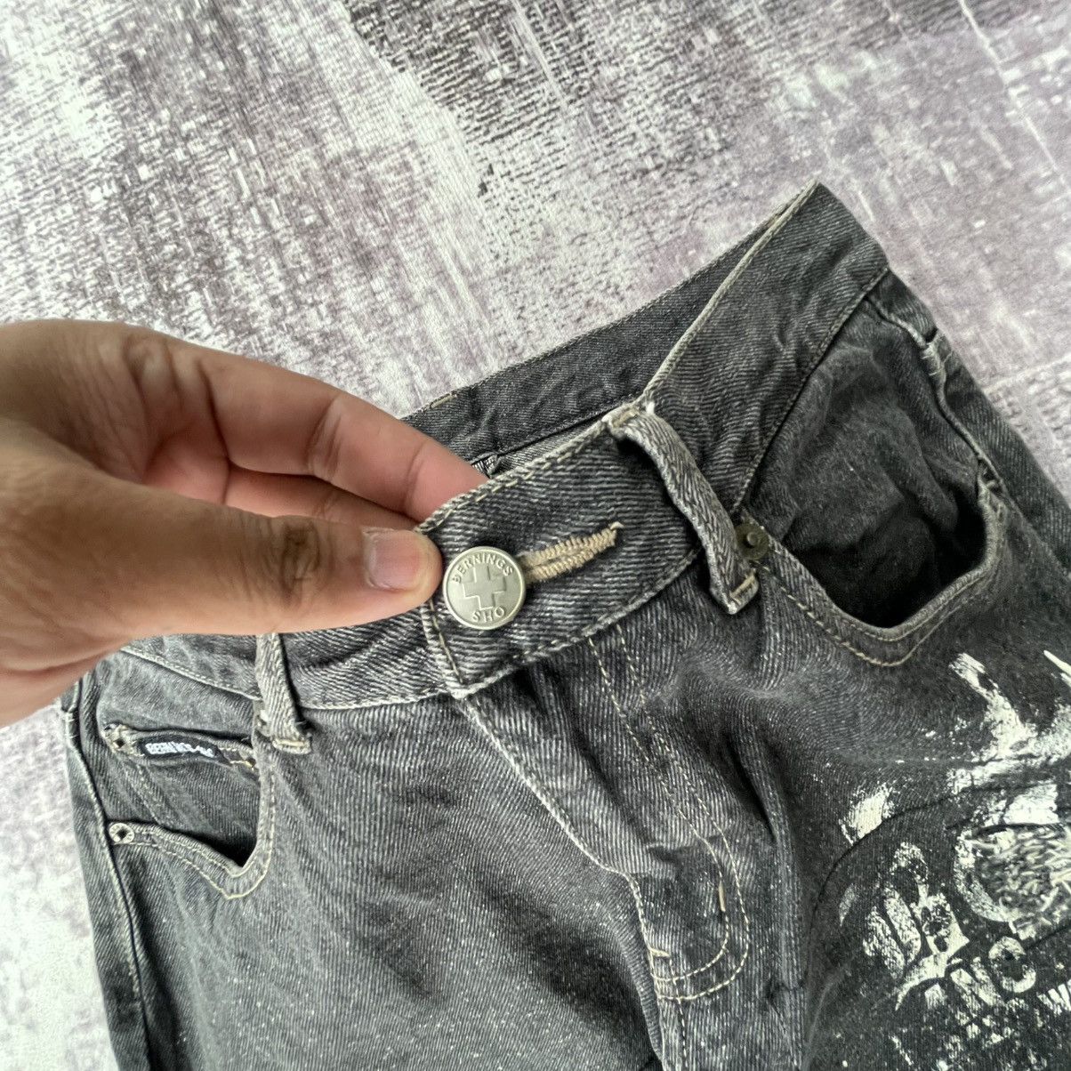 BERNINGS SHO Vintage Distress Bernings Sho Flare Bondage Punk Jeans Size US 28 / EU 44 - 6 Thumbnail