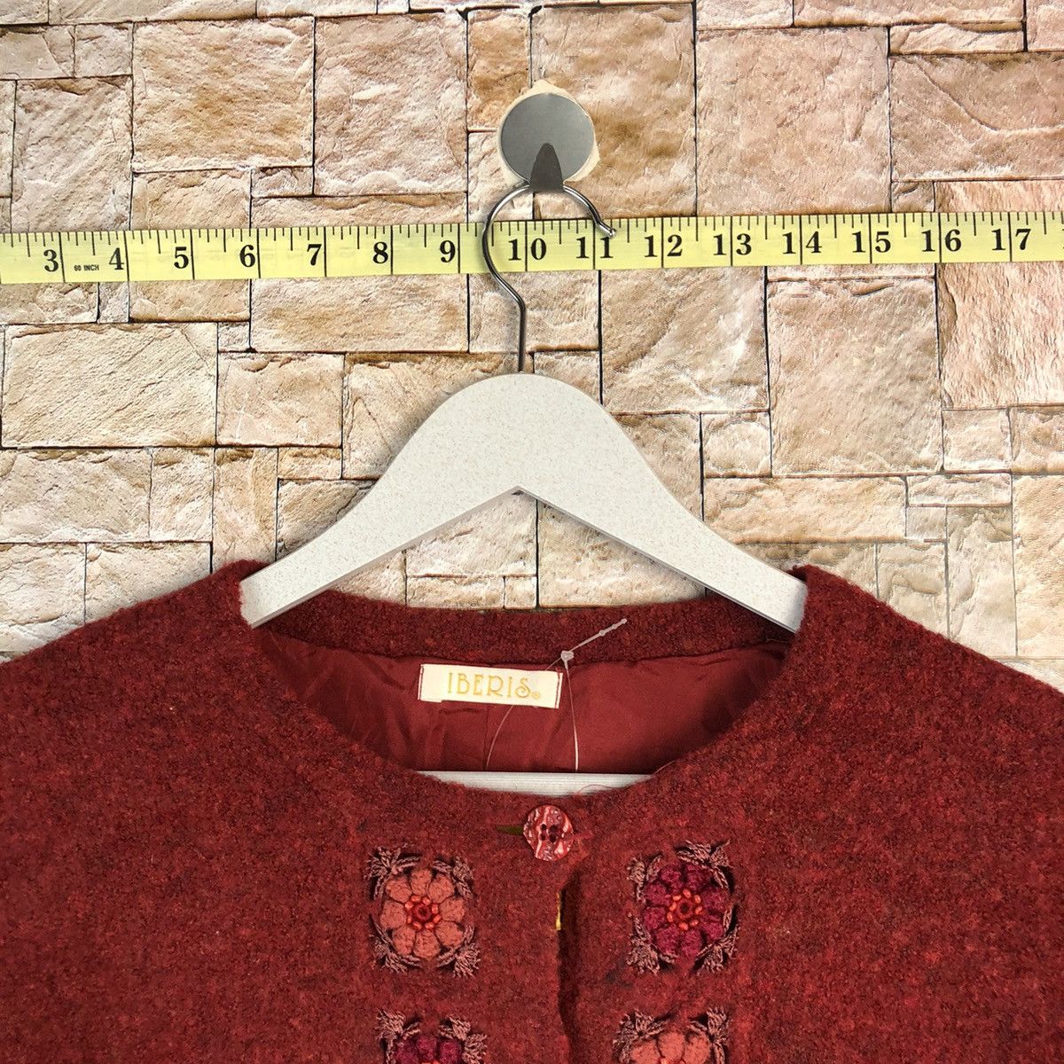 Japanese Brand Ibens vintage mohair Red Cardigan Knitwear #A1206 Size M / US 6-8 / IT 42-44 - 4 Thumbnail