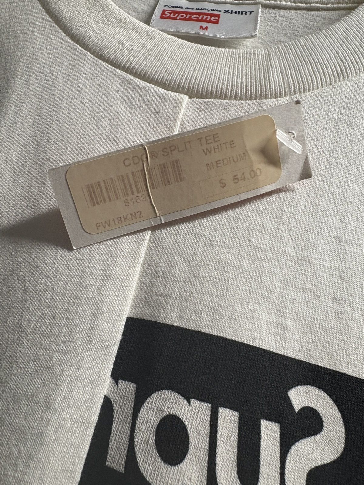 Comme des Garcons × Supreme Supreme x Comme des garcons Tee Shirt white cdg DEADSTOCK Size US M / EU 48-50 / 2 - 5 Thumbnail