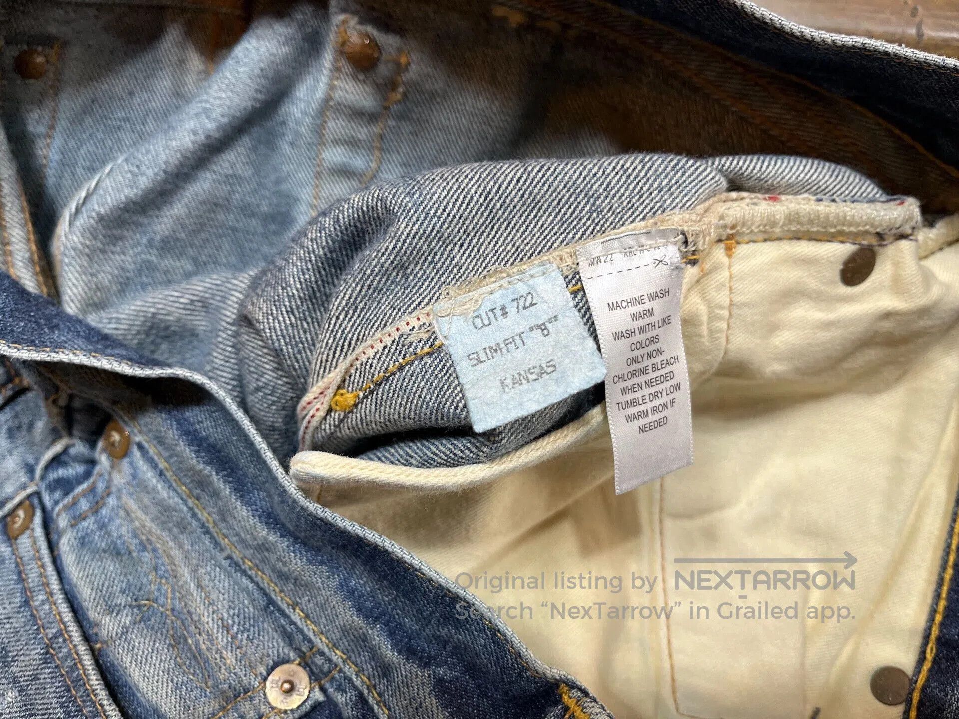 RRL Ralph Lauren vintage rrl distressed denim jeans. Size US 30 / EU 46 - 5 Thumbnail