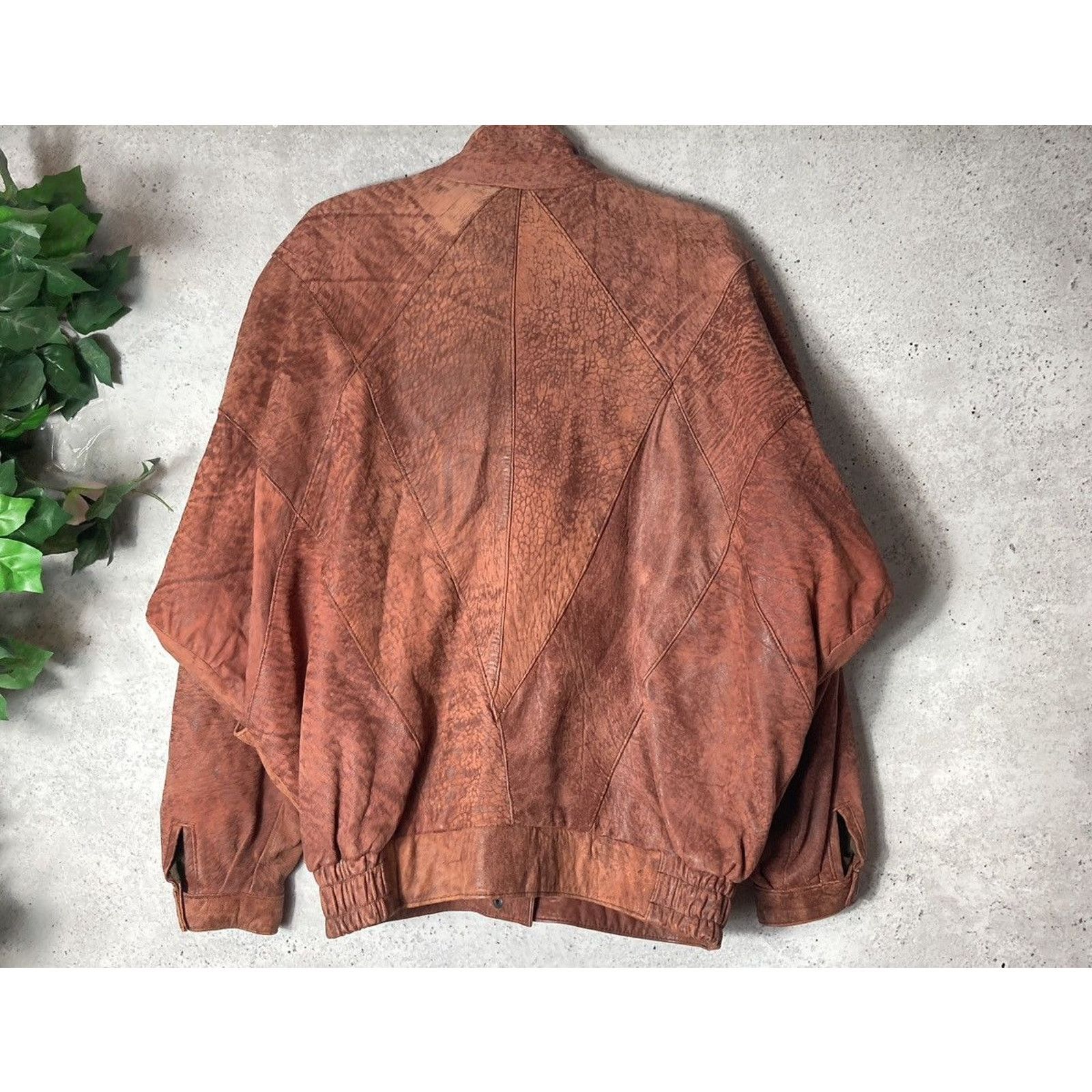 Japanese Brand × Vintage Crazy Volcano! Leather jacket vintage! Size US S / EU 44-46 / 1 - 4 Thumbnail