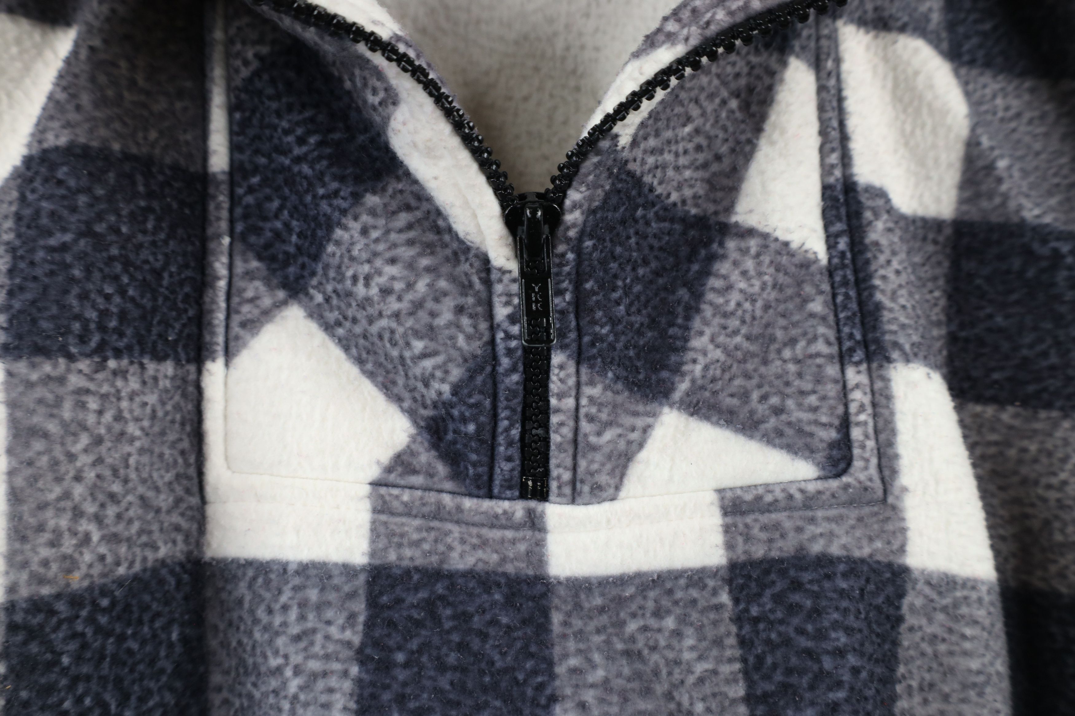 Vintage Vintage 90s Streetwear Fleece Pullover Sweater Plaid Size L / US 10 / IT 46 - 4 Thumbnail