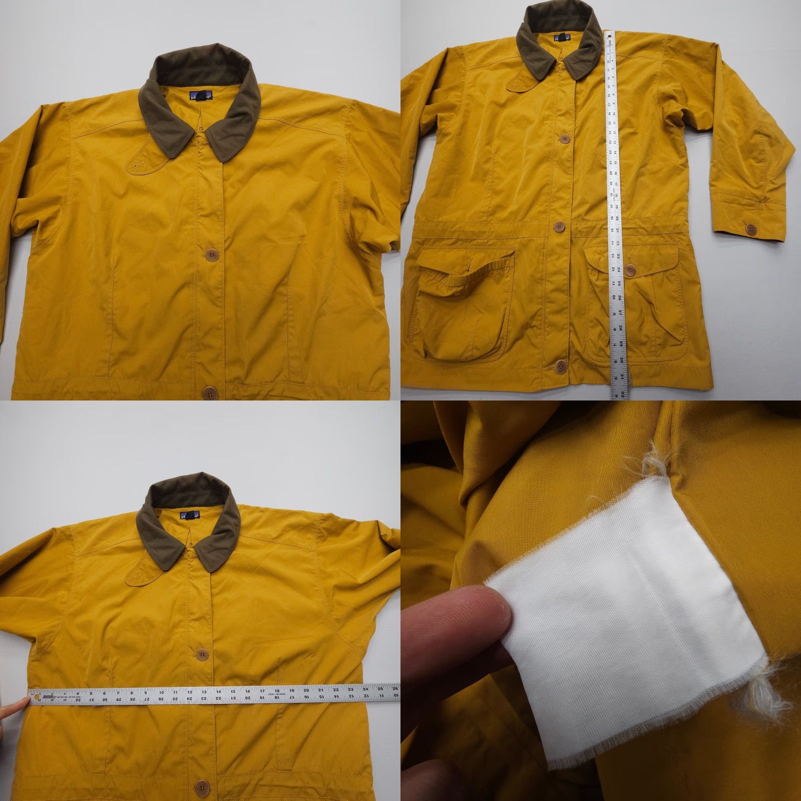 Patagonia VINTAGE Patagonia Jacket Yellow Long Coat 90s Safari Travel Trench Cotton Twill Women Size 12 Mens Nearby? Size XL / US 12-14 / IT 48-50 - 8 Thumbnail