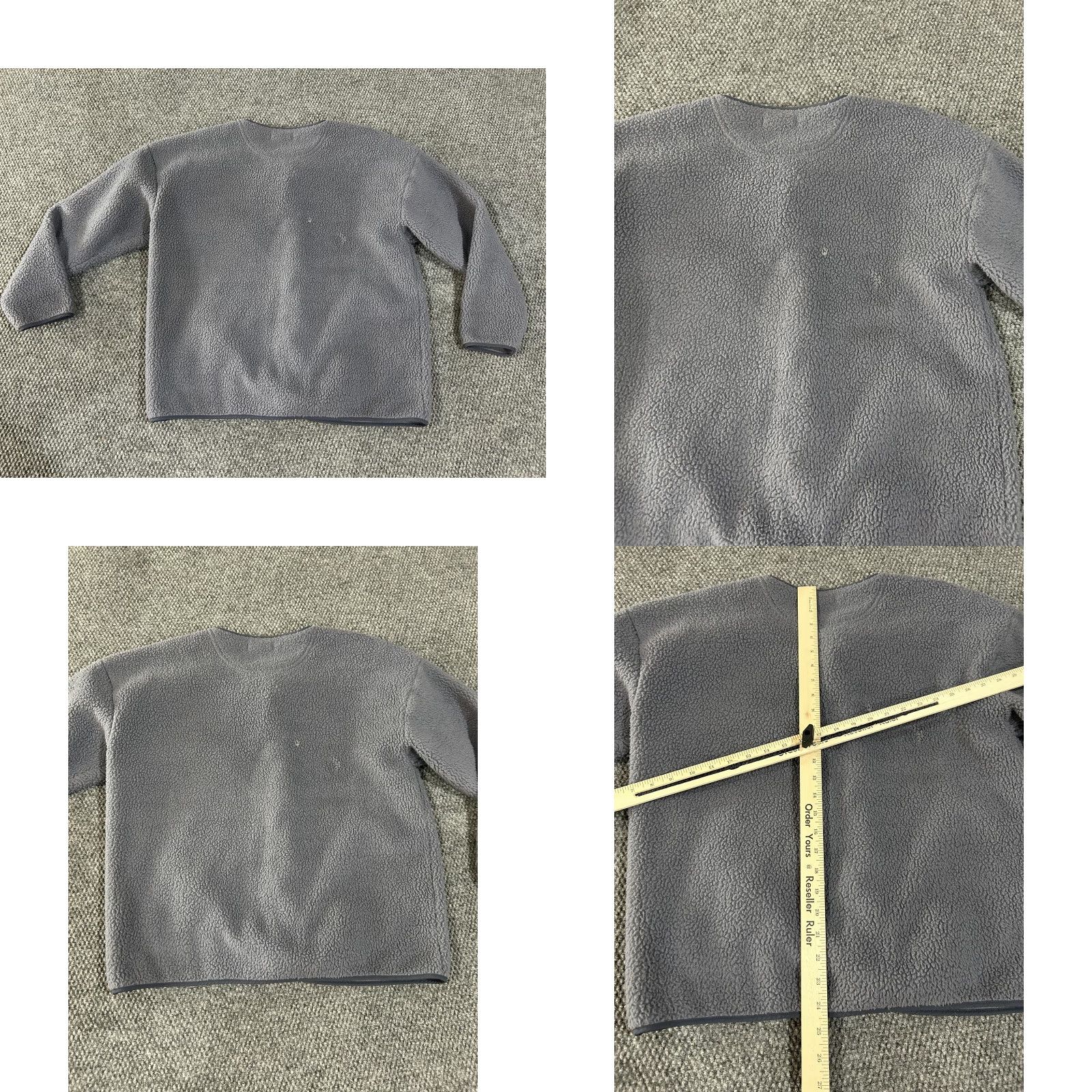 Madewell Madewell Jacket Womens Medium Blue Sherpa Fleece Snap Front Patch Pockets Coat Size M / US 6-8 / IT 42-44 - 8 Thumbnail