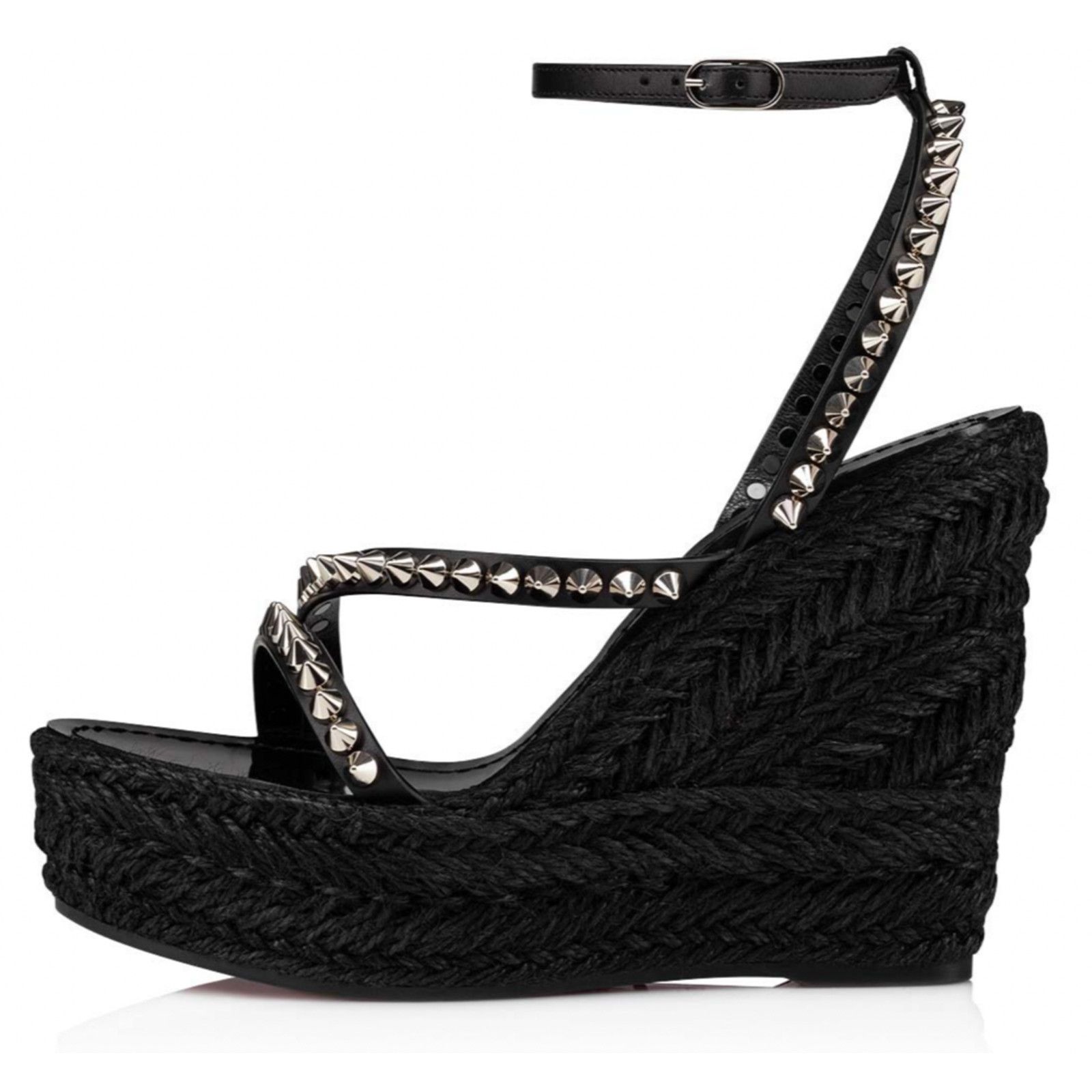 Christian Louboutin Mafaldina Zeppa 120 Black Platform Wedge Sandal Heel Pump 41 Size US 11 / IT 41 - 5 Thumbnail