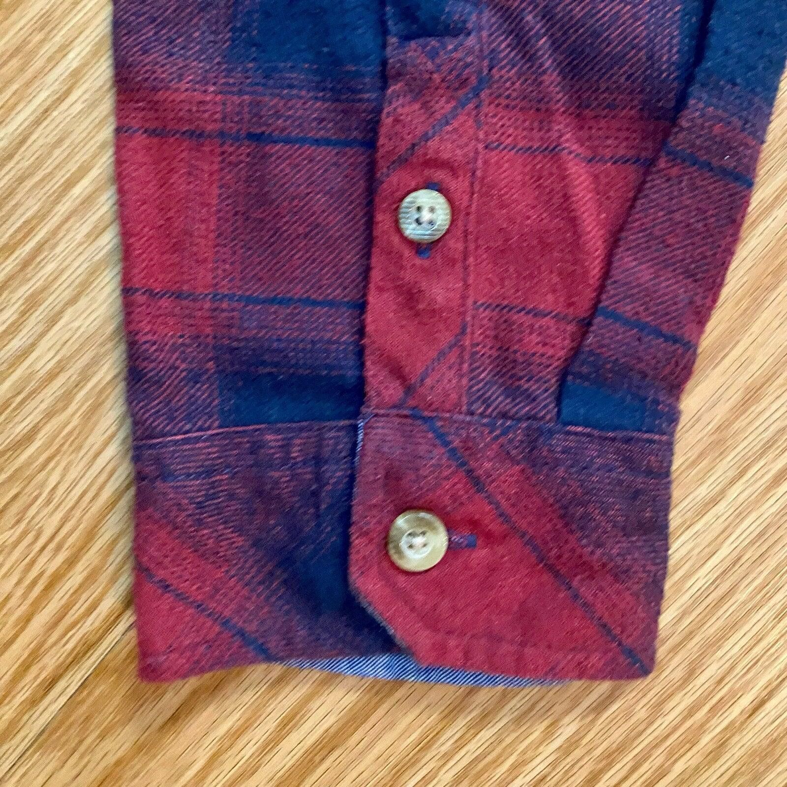 Burnside Burnside Red Blue Plaid Flannel Shirt Mens Small Womens M Size US S / EU 44-46 / 1 - 6 Thumbnail