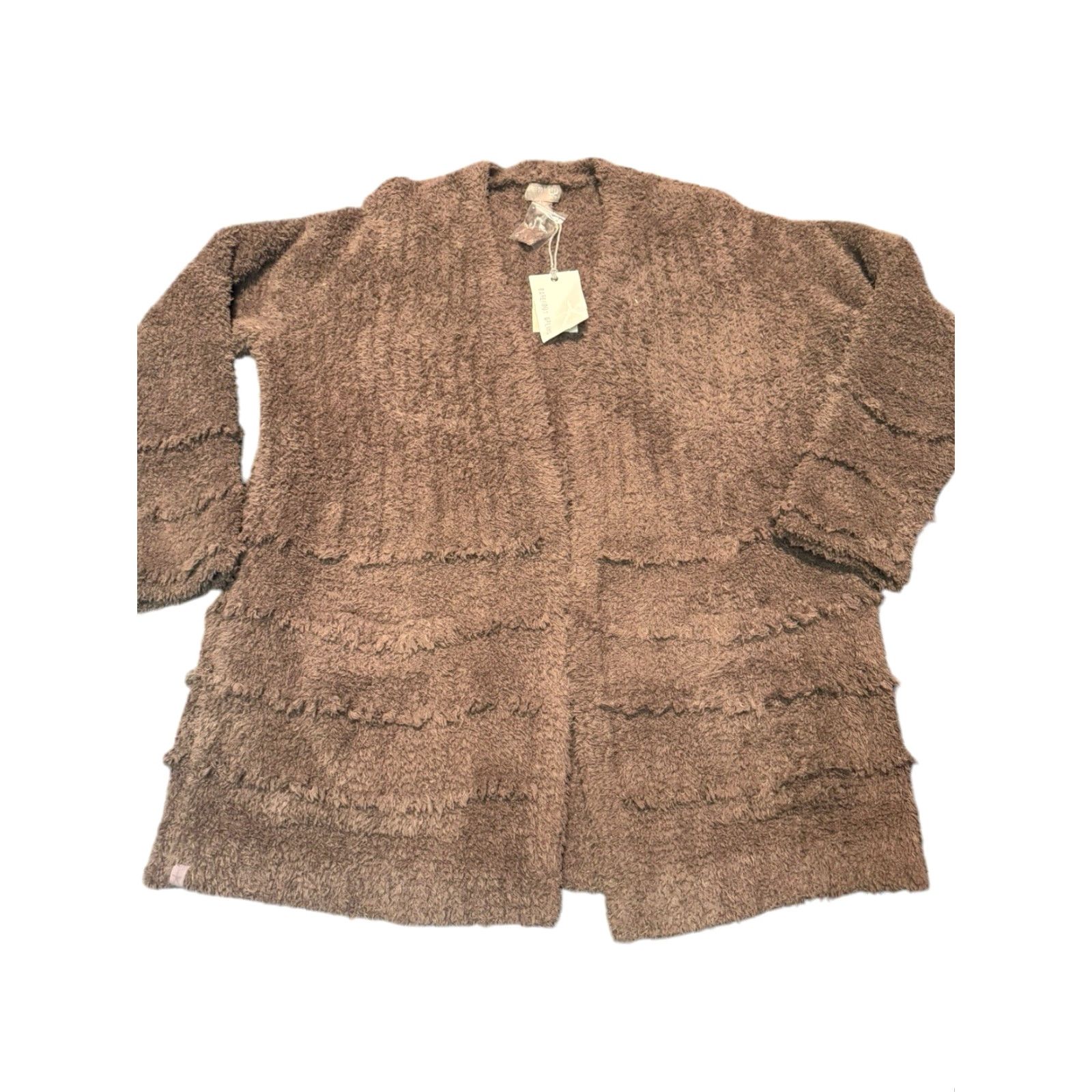 Vintage Barefoot Dreams Cardigan Boardwalk CozyChic Brown Medium NWT Size M / US 6-8 / IT 42-44 - 2 Thumbnail