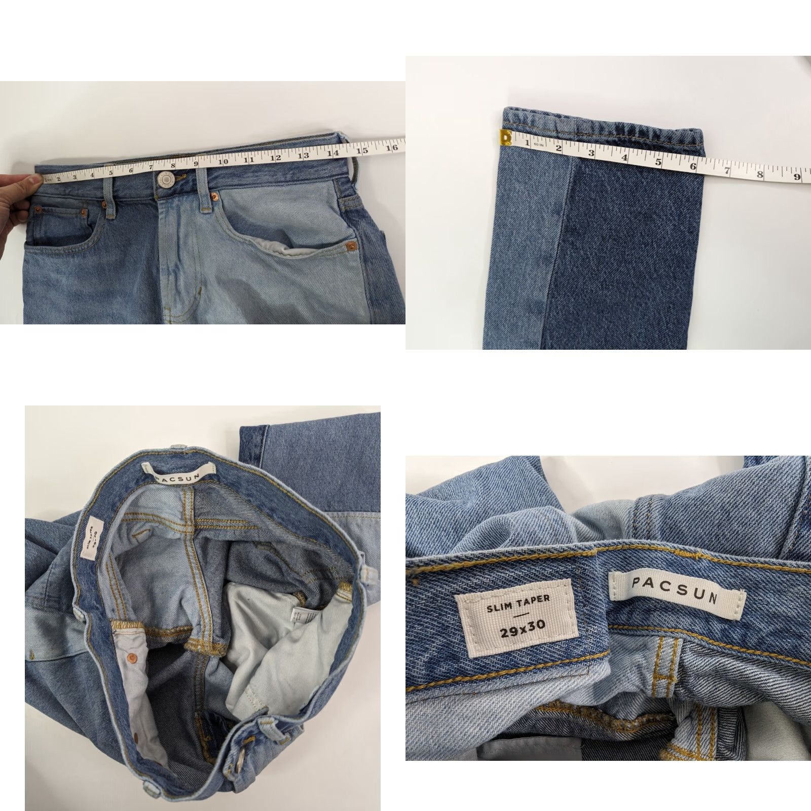 Pacsun PacSun Jeans Unisex Adults Tapered Slim Work Indigo Patch Denim Size 29x30 Blue Streetwear Size US 29 - 8 Thumbnail