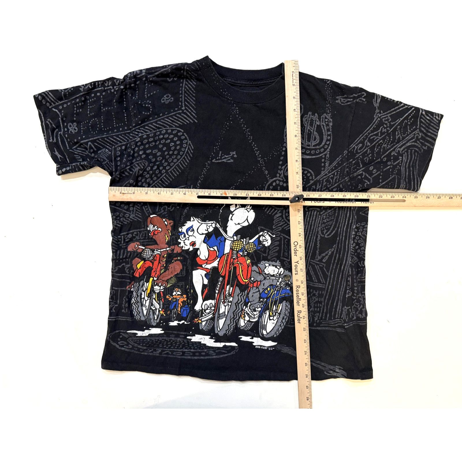 & Other Stories Vintage 90s Kool Kats Shirt Men MED Biker Casino AOP Size US M / EU 48-50 / 2 - 6 Thumbnail