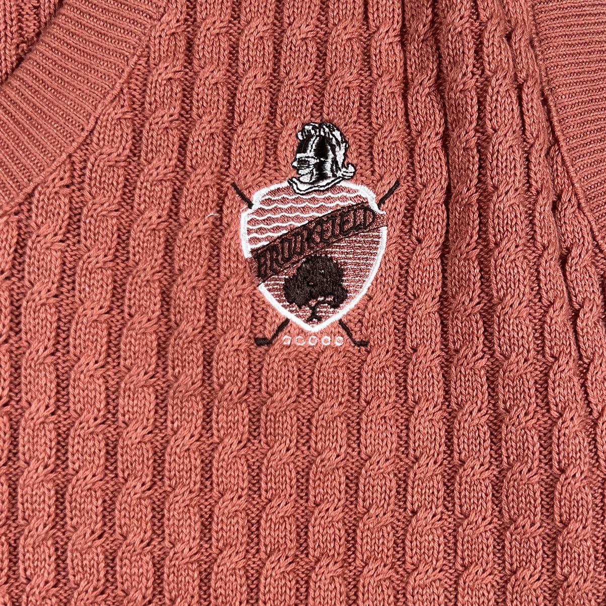Vintage Vintage Haley Cable Knit Sweater Vest Salmon Pink Orange Size US L / EU 52-54 / 3 - 3 Thumbnail