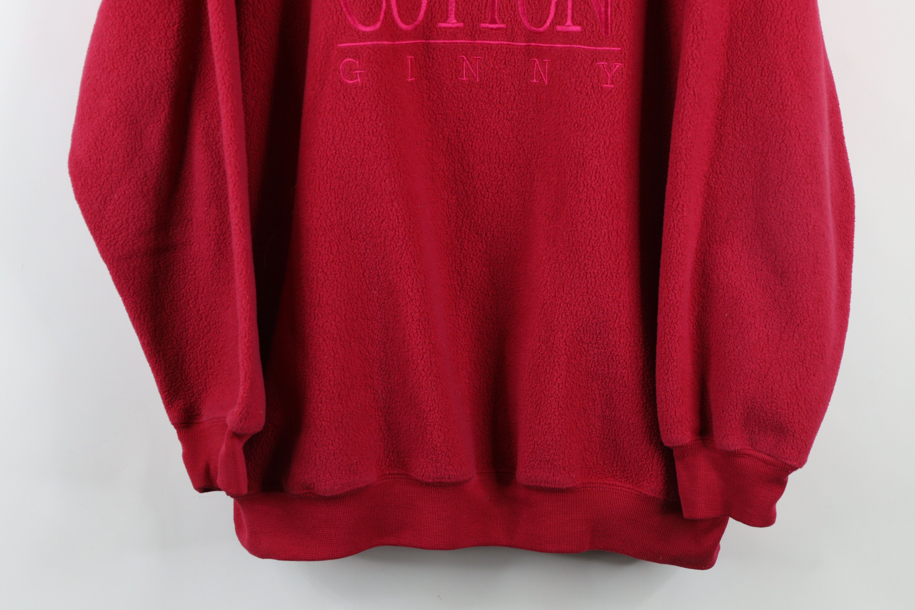 Vintage Vintage 90s Cotton Ginny Fleece Sweatshirt Pink USA Size XL / US 12-14 / IT 48-50 - 3 Thumbnail